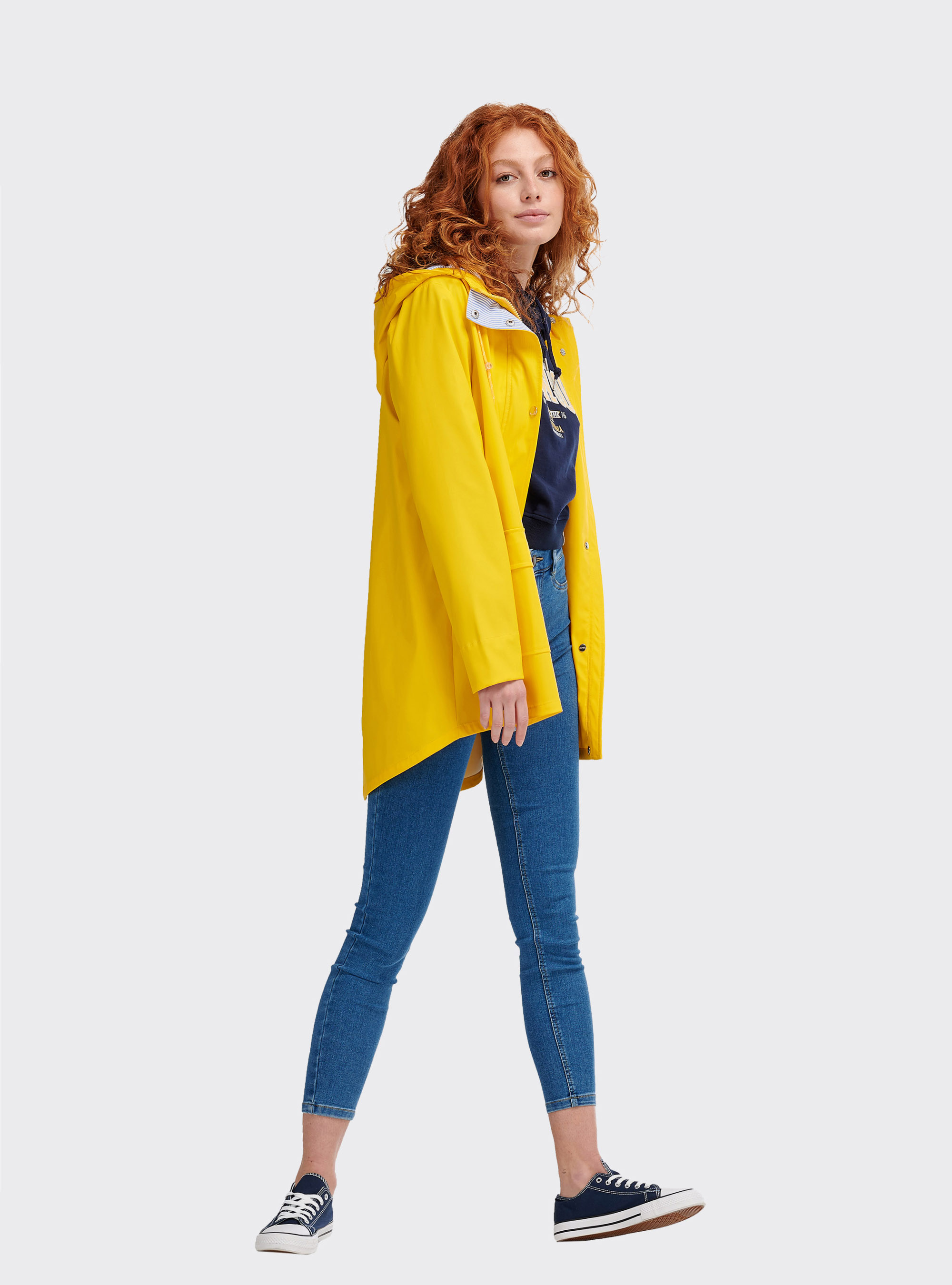 Impermeabile oversize comfort fit, C7697 YELLOW
