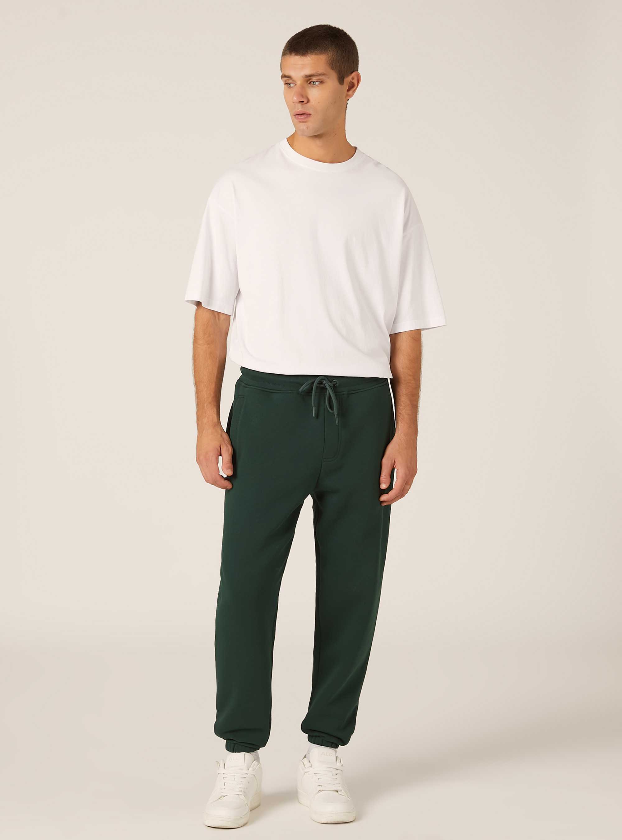Fleece jogger pants, GN1 GREEN DARK