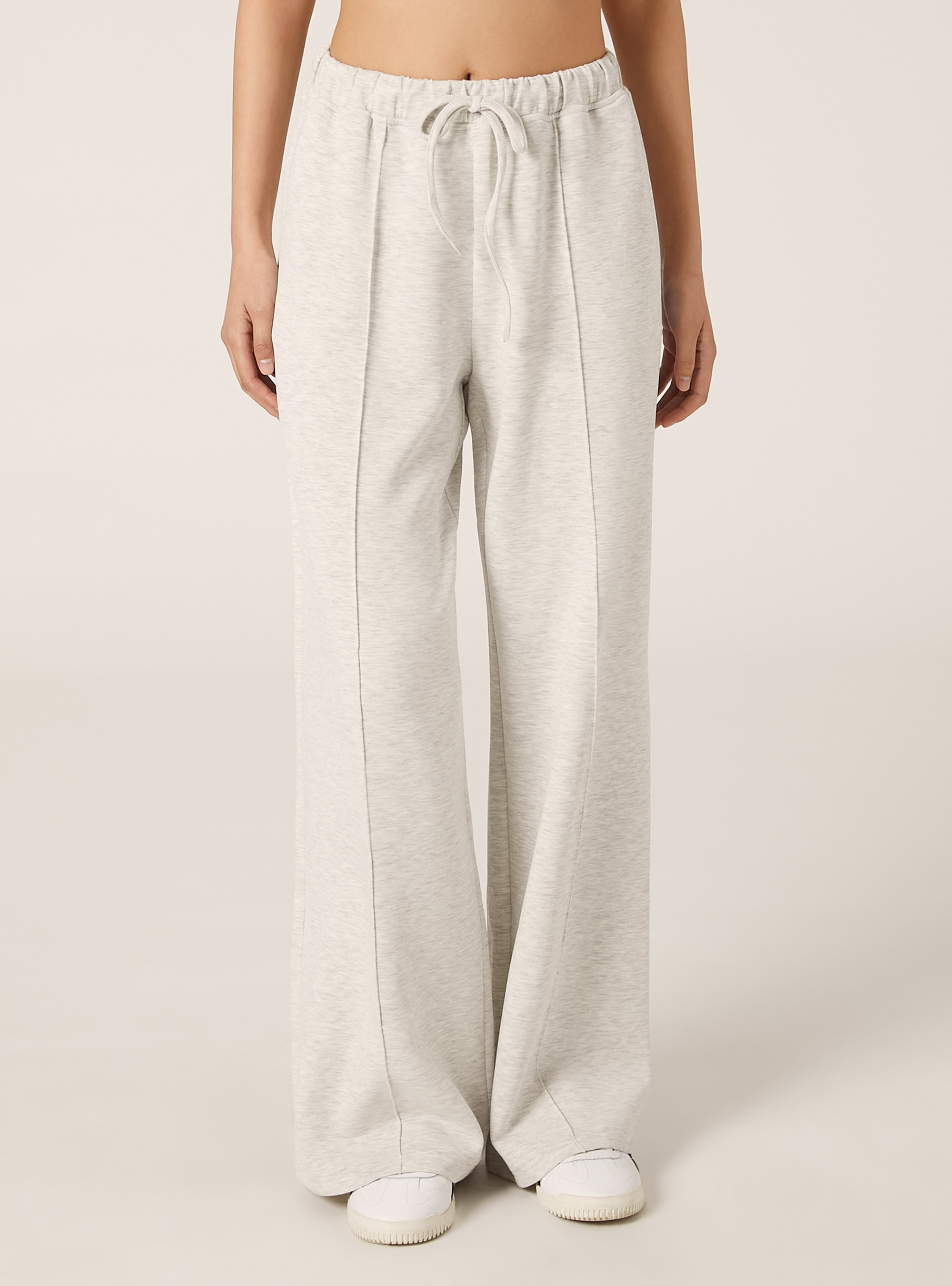 Wide leg soft touch jogger, MGY3 GREY MEL LIGHT