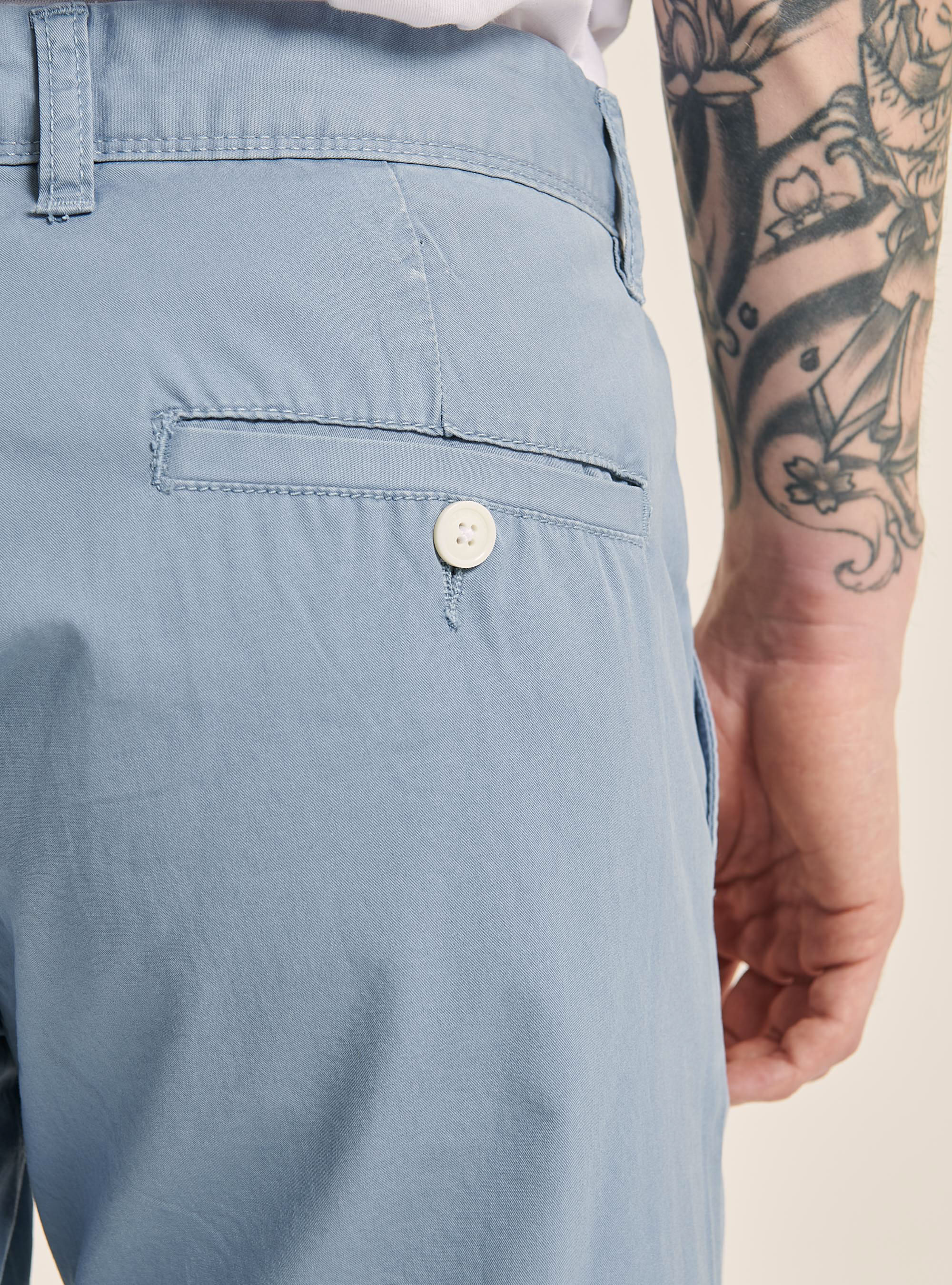 Twill chinos, C1155 AZURRE