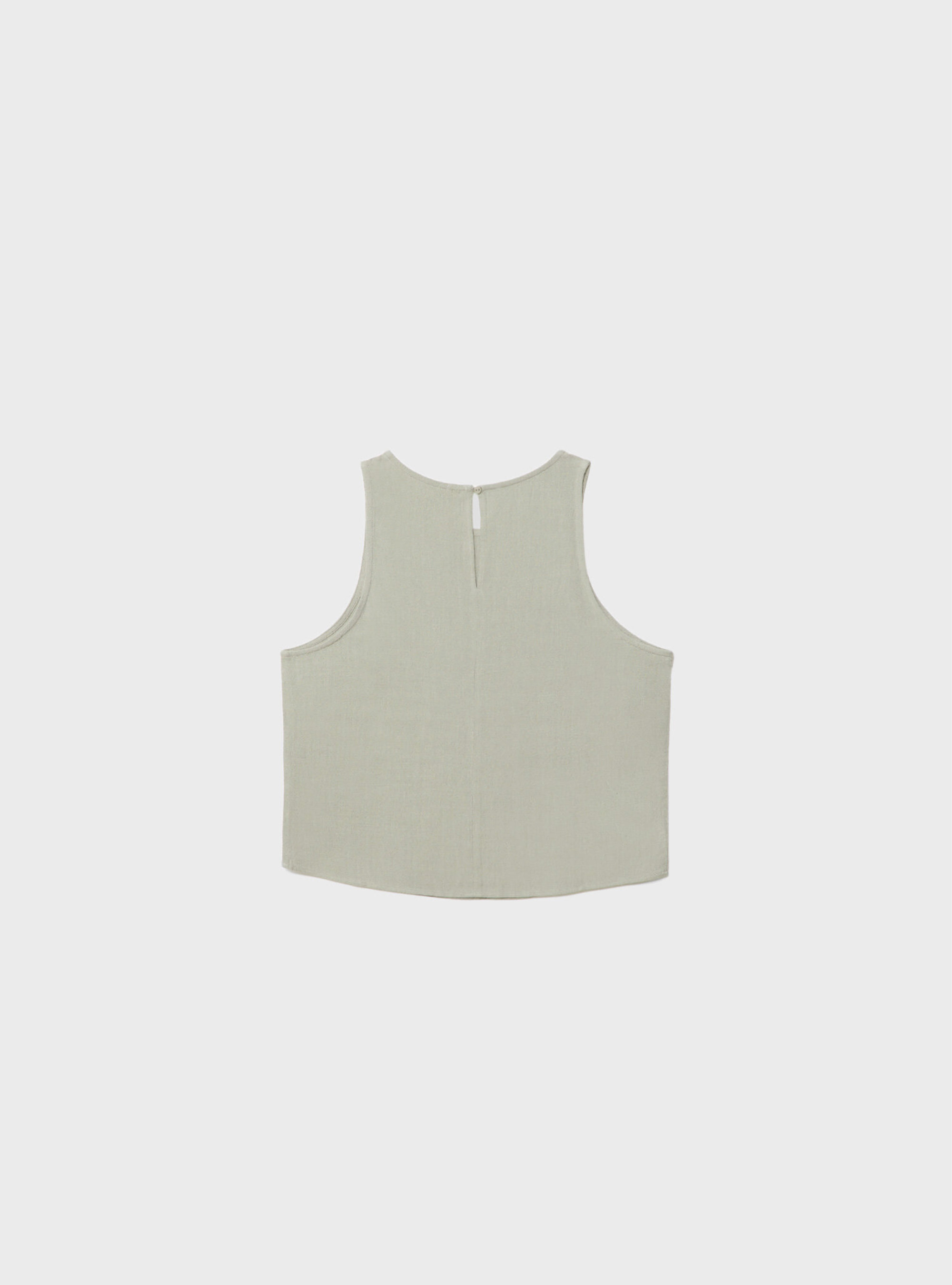 Linen blend cropped tank top, KY3 KAKY LIGHT