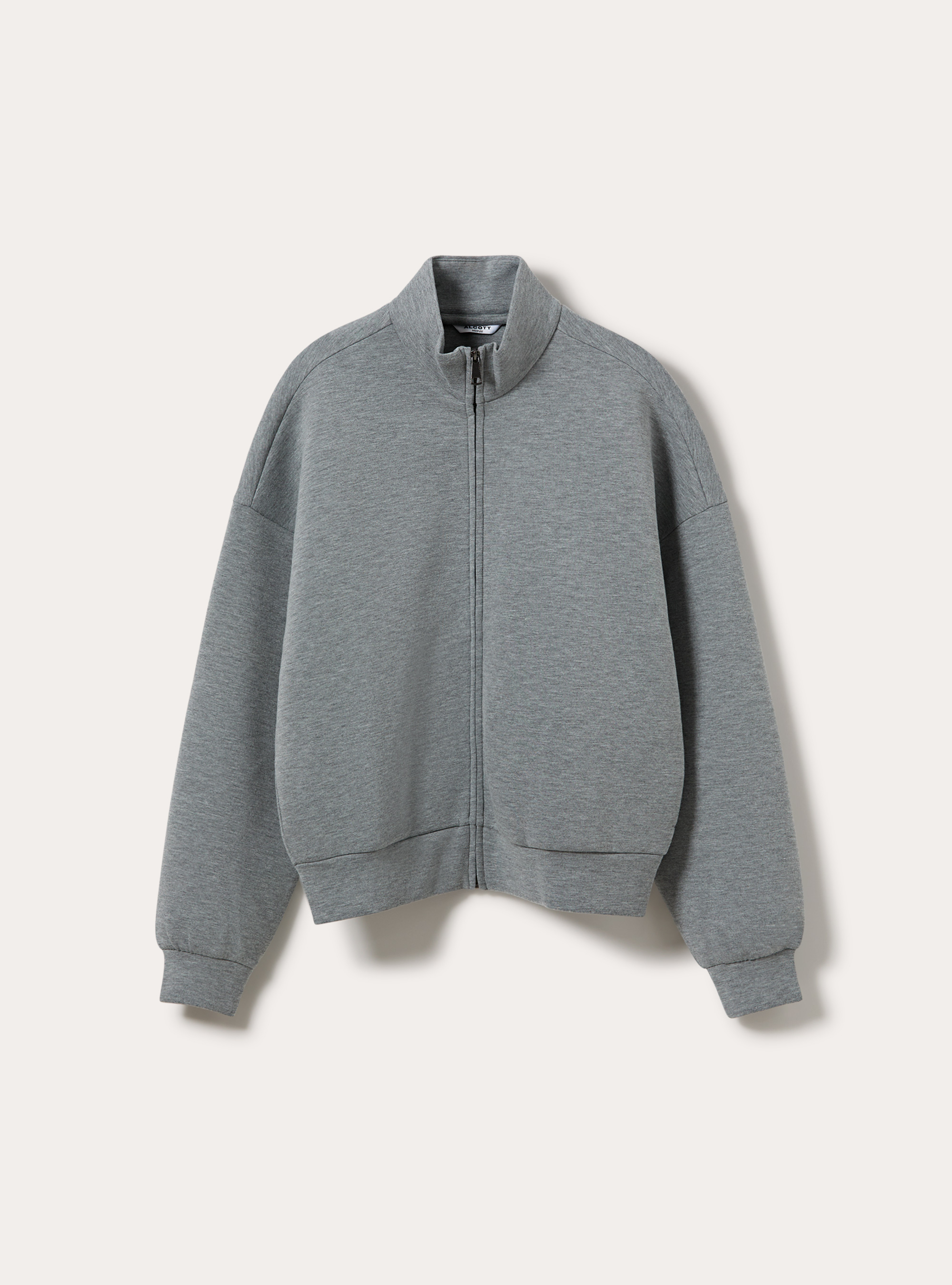 Cardigan in scuba boxy fit, MGY2 GREY MEL MEDIUM