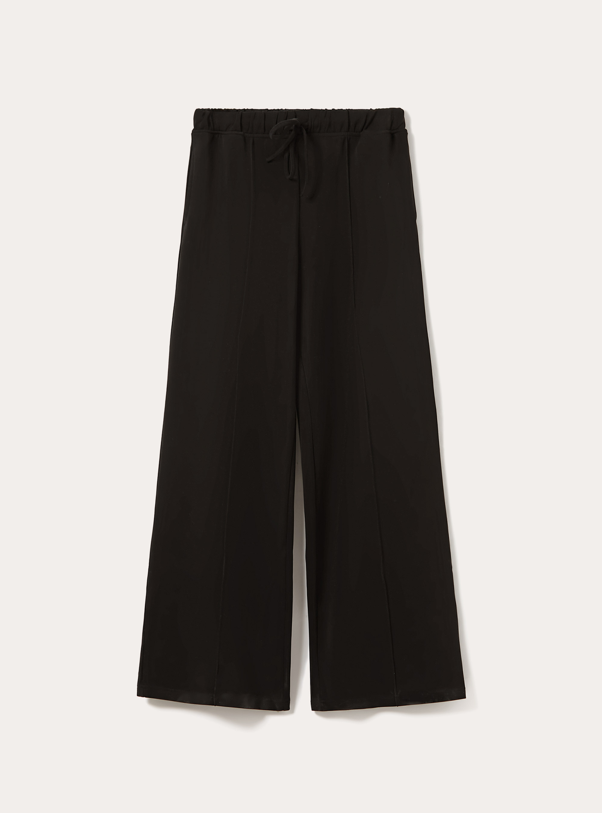 Wide leg soft touch jogger, BK1 BLACK