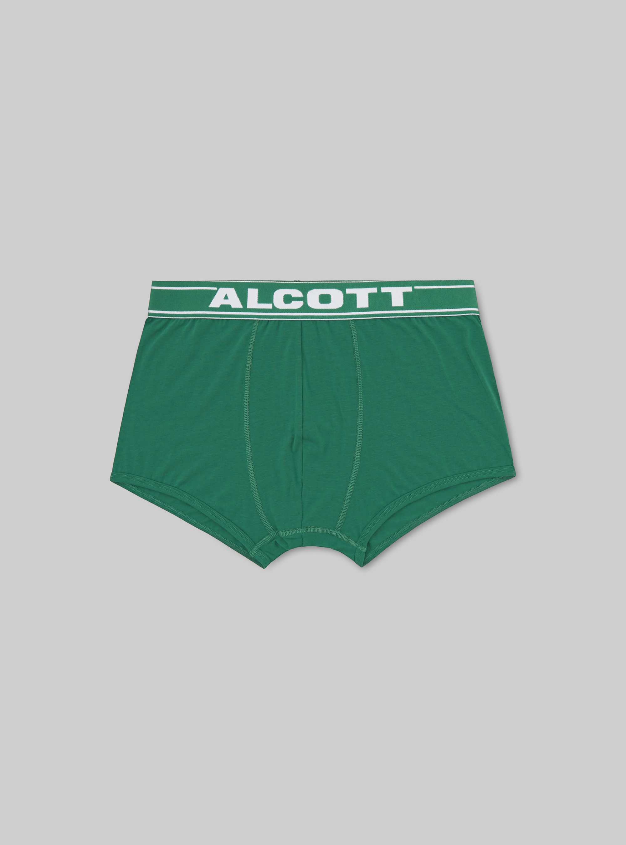 Stretch cotton boxer shorts with logo, GN4 GREEN MEDIUM LIGHT