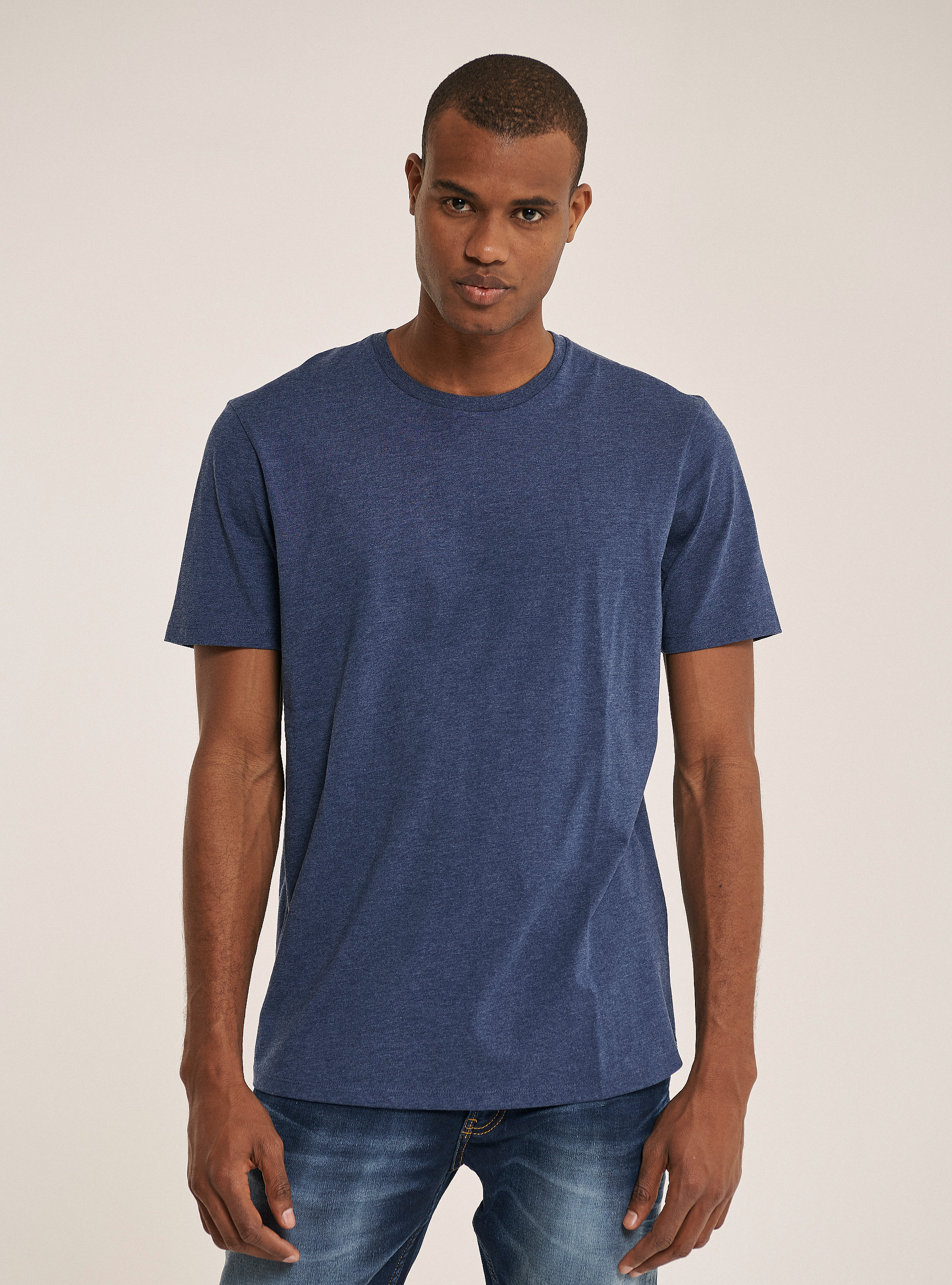 T-shirt basic 100% coton, C2292 BLUE MEL