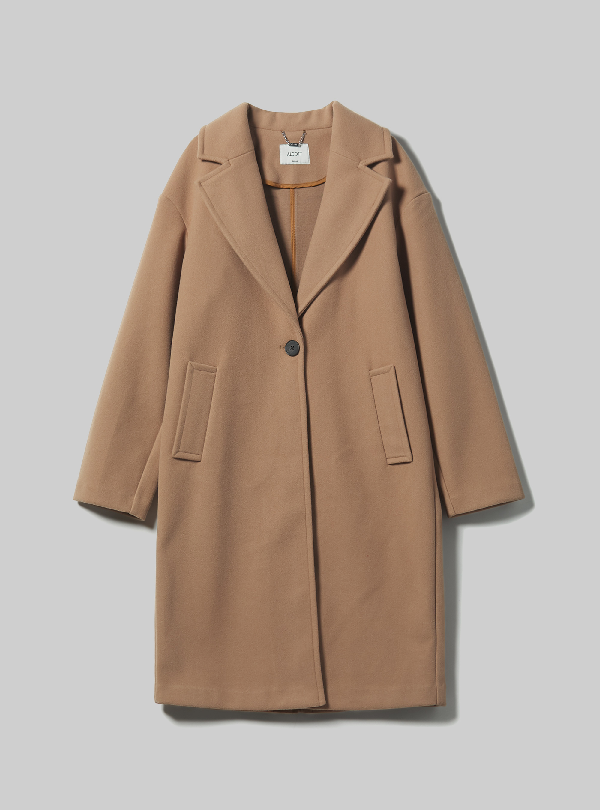 Plain-coloured gauze knit coat, TB2 TOBACCO MEDIUM