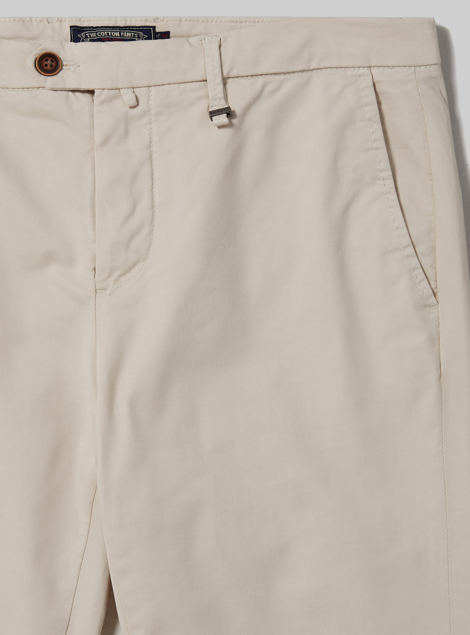 Stretch cotton twill chinos, BG3 BEIGE LIGHT