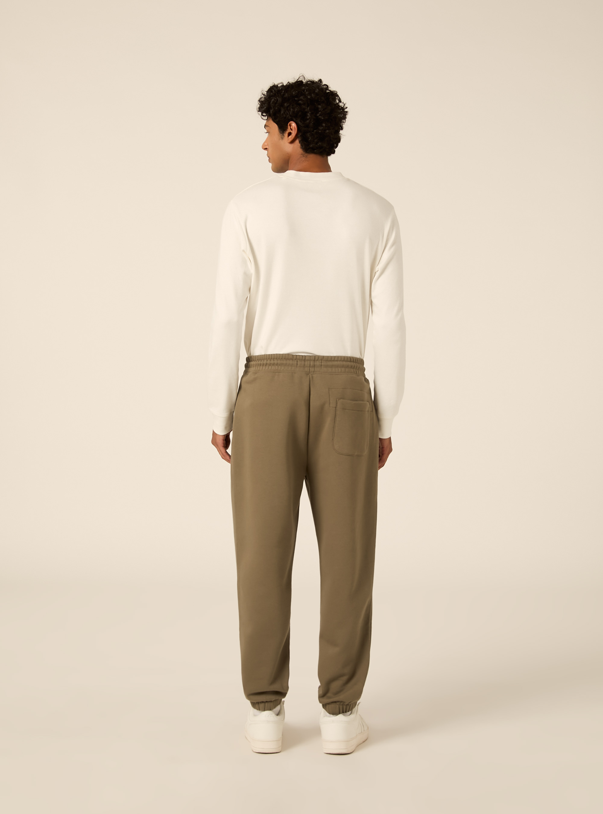 Jogger basico con coulisse ed elastico in vita, KY2 KAKY MEDIUM