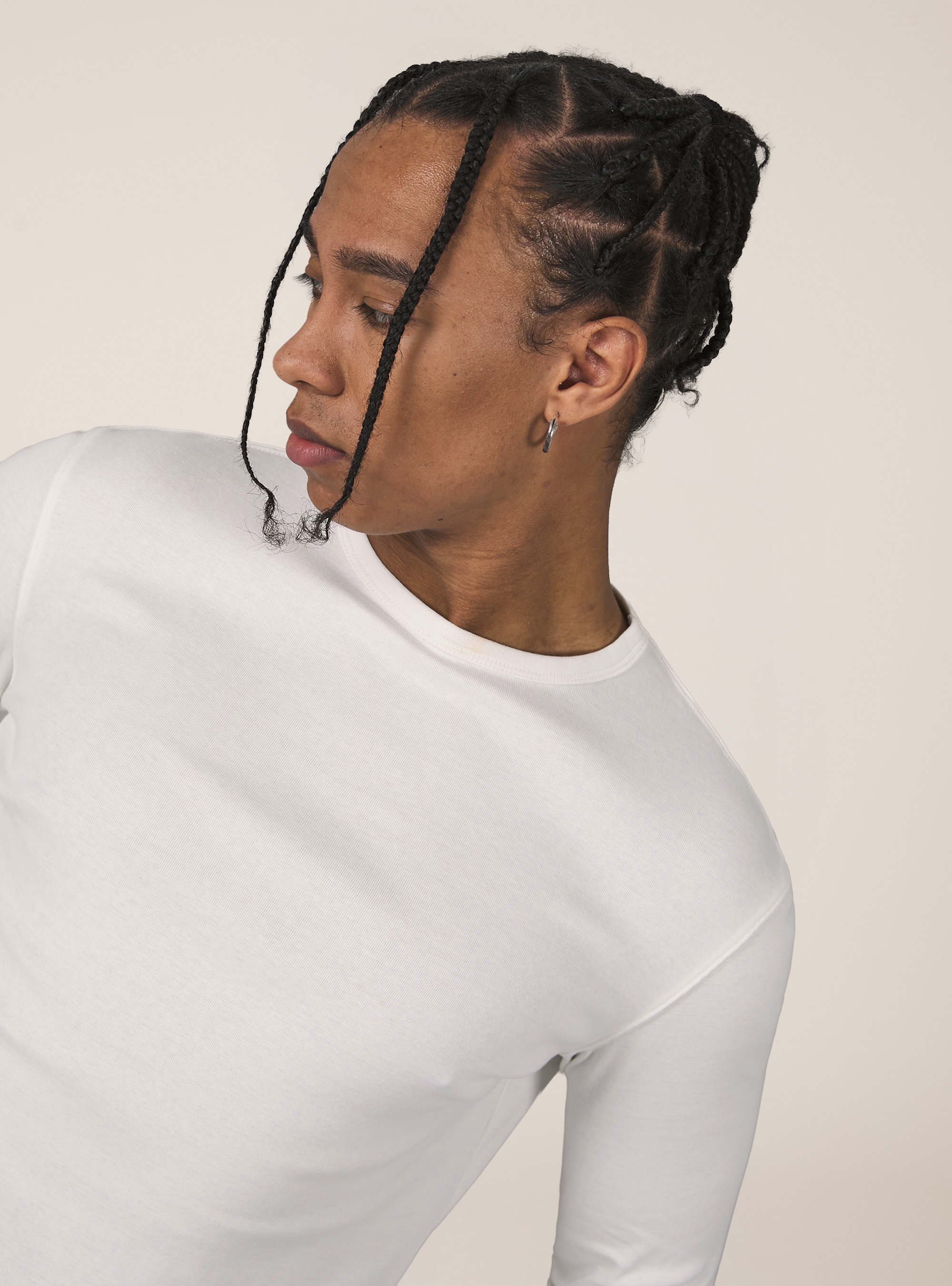 Long-sleeved cotton T-shirt, WH2 WHITE