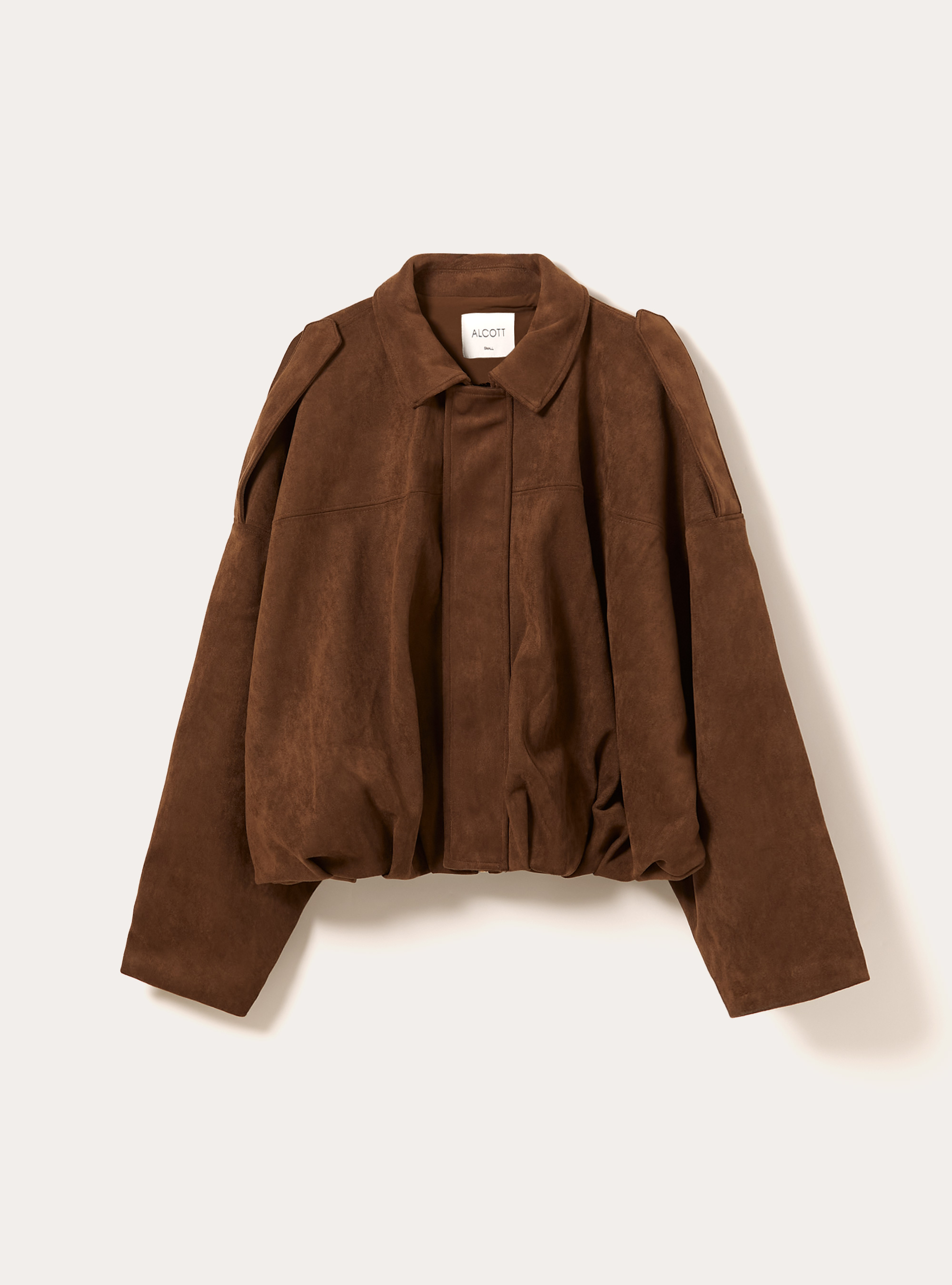 Giubbotto bomber effetto camoscio, BR2 BROWN MEDIUM