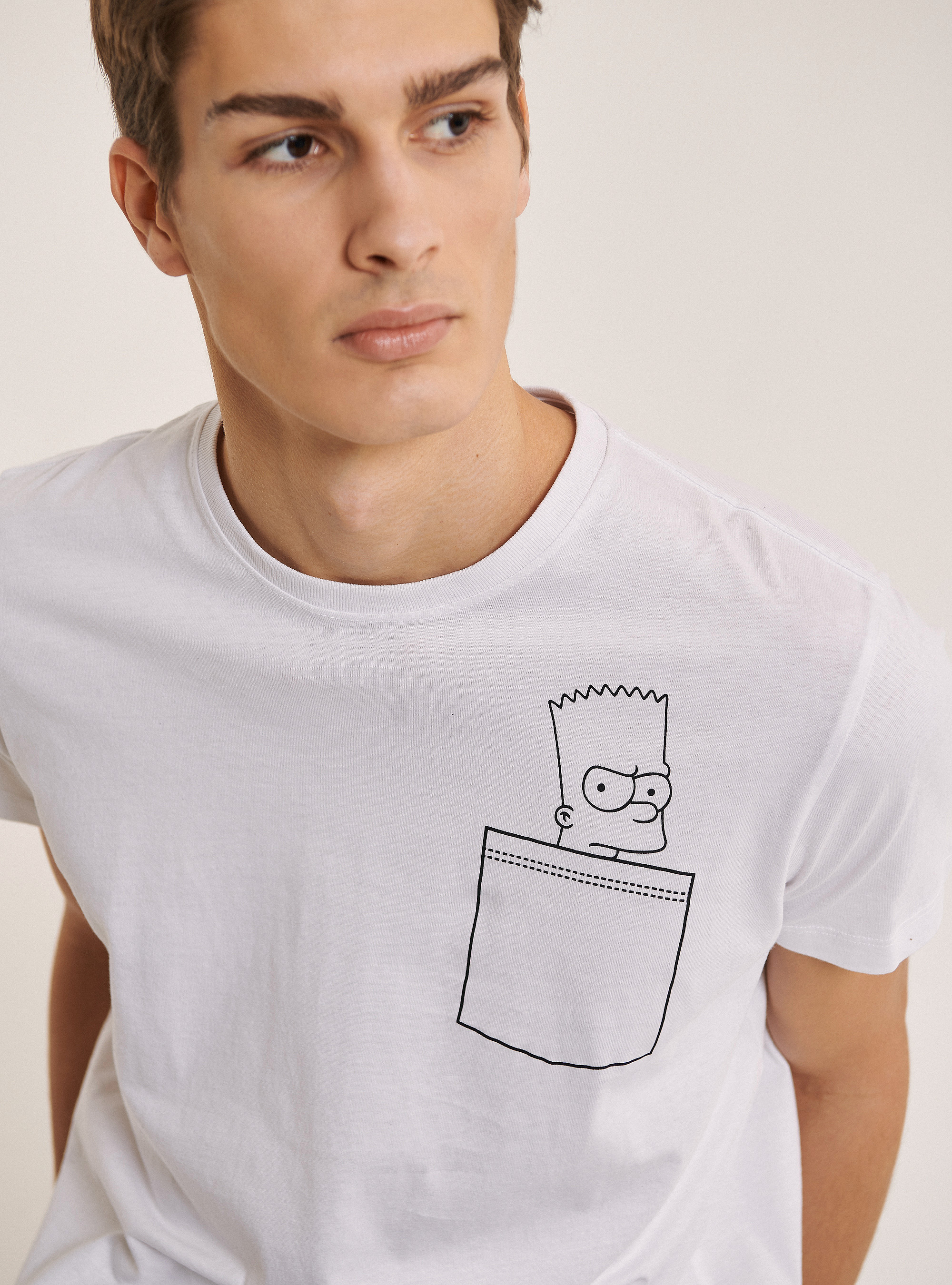 The Simpson T-shirt for Alcott, WHITE