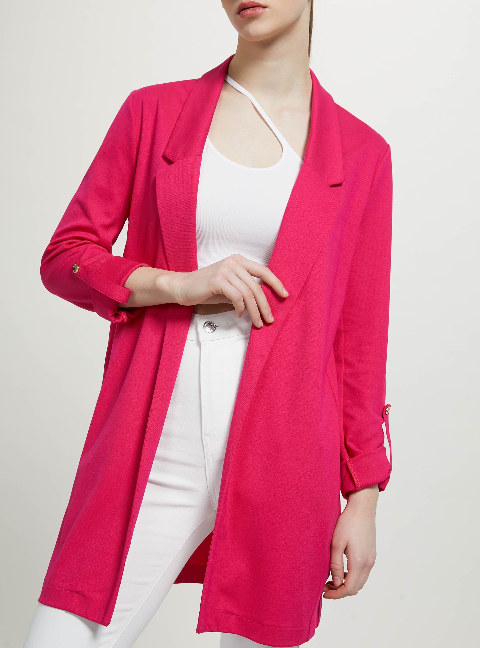 Americana larga lisa, FX2 FUXIA MEDIUM