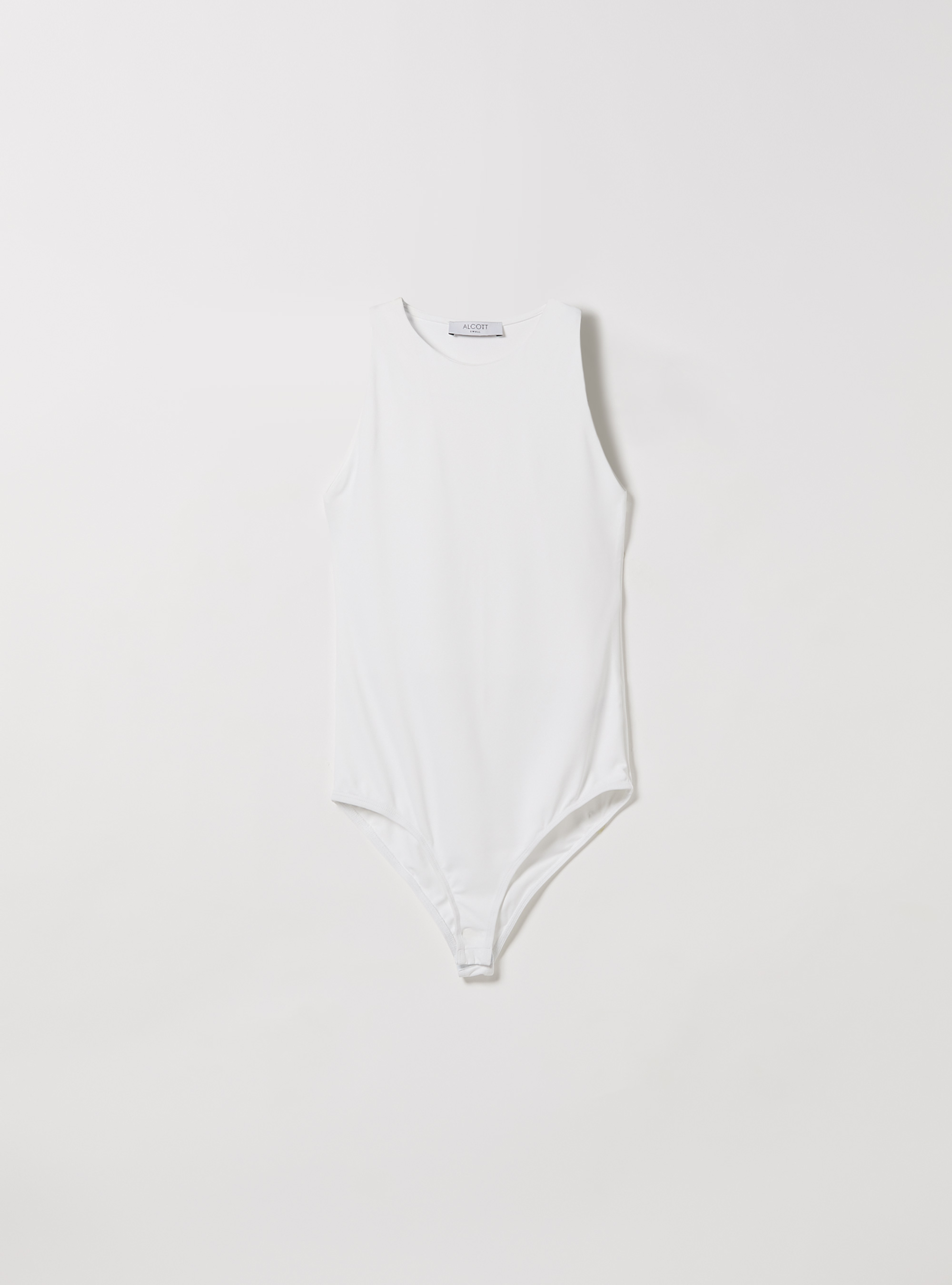 Bodysuit with halter neckline, WH2 WHITE