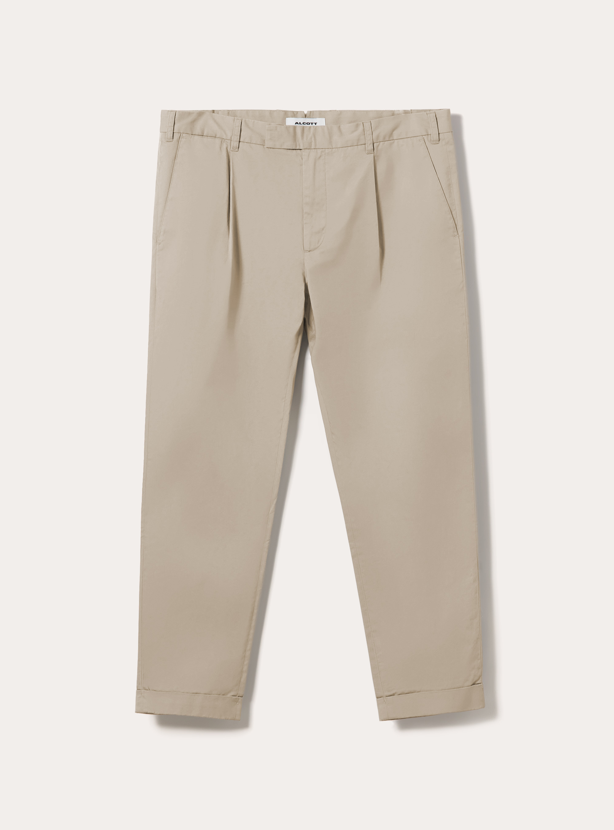 Pantaloni chino slim fit in twill, BG2 BEIGE MEDIUM