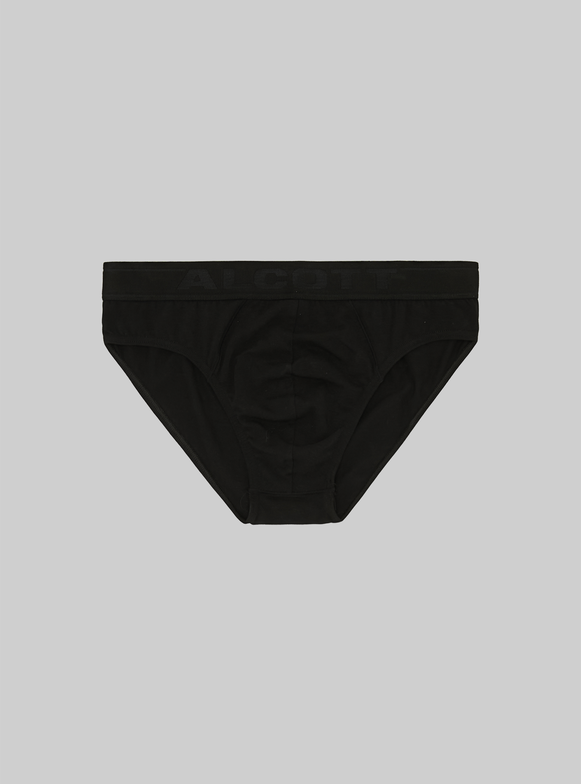 Stretch cotton briefs with logo, BK1 BLACK