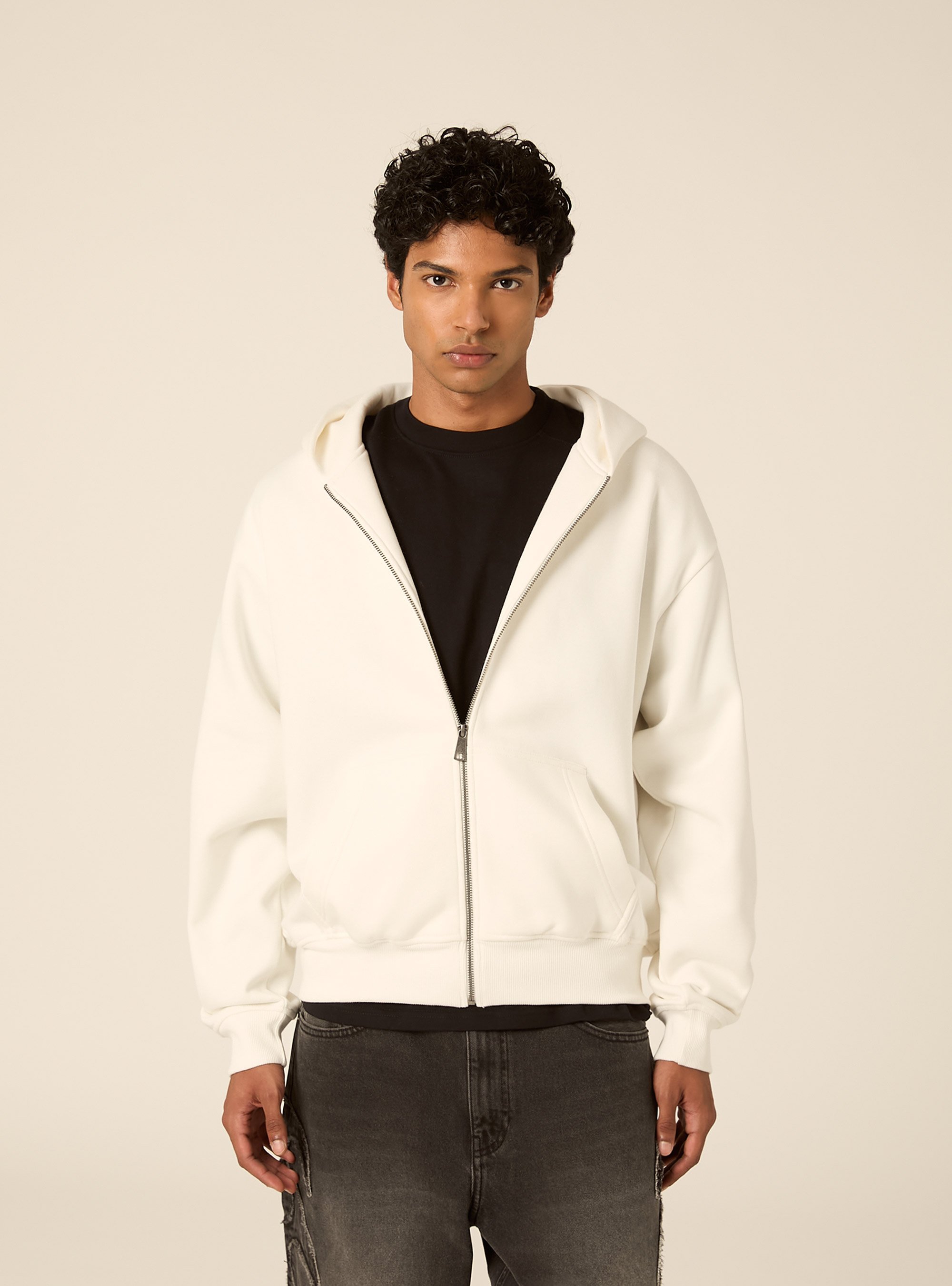 Cardigan basico boxy fit, WH2 WHITE