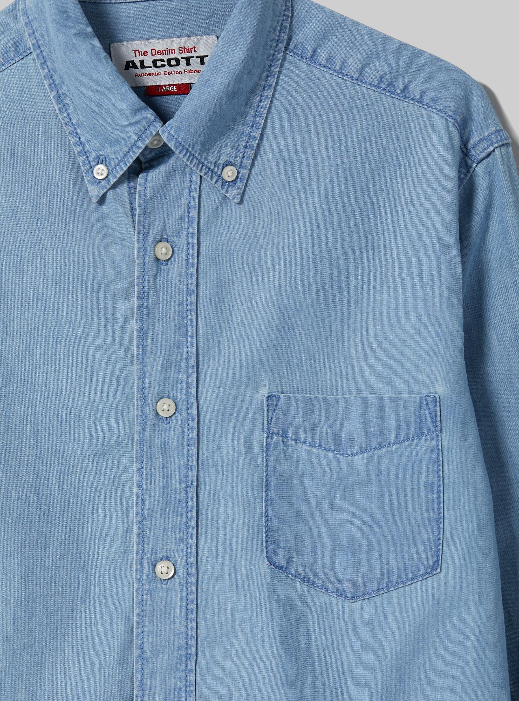 Camicia in denim, D006 AZURE