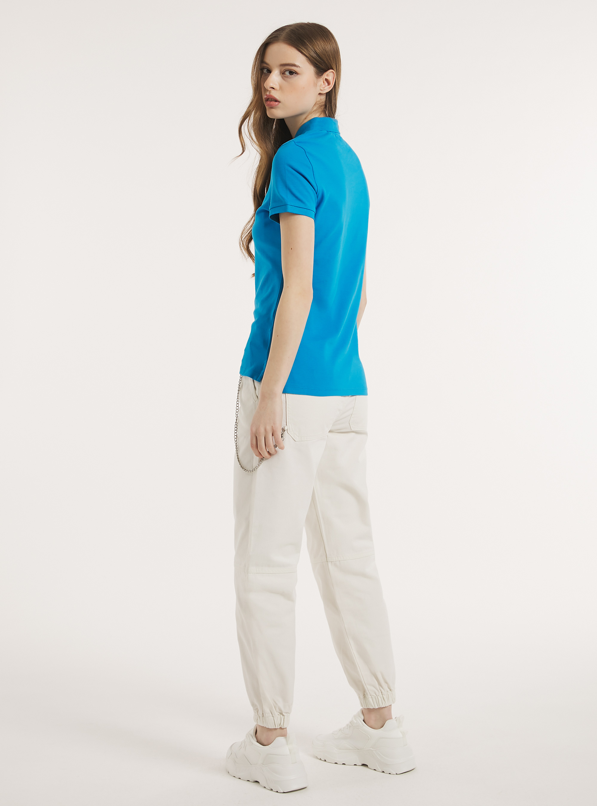 Polo en coton piqué avec broderie, RY2 ROYALE MEDIUM