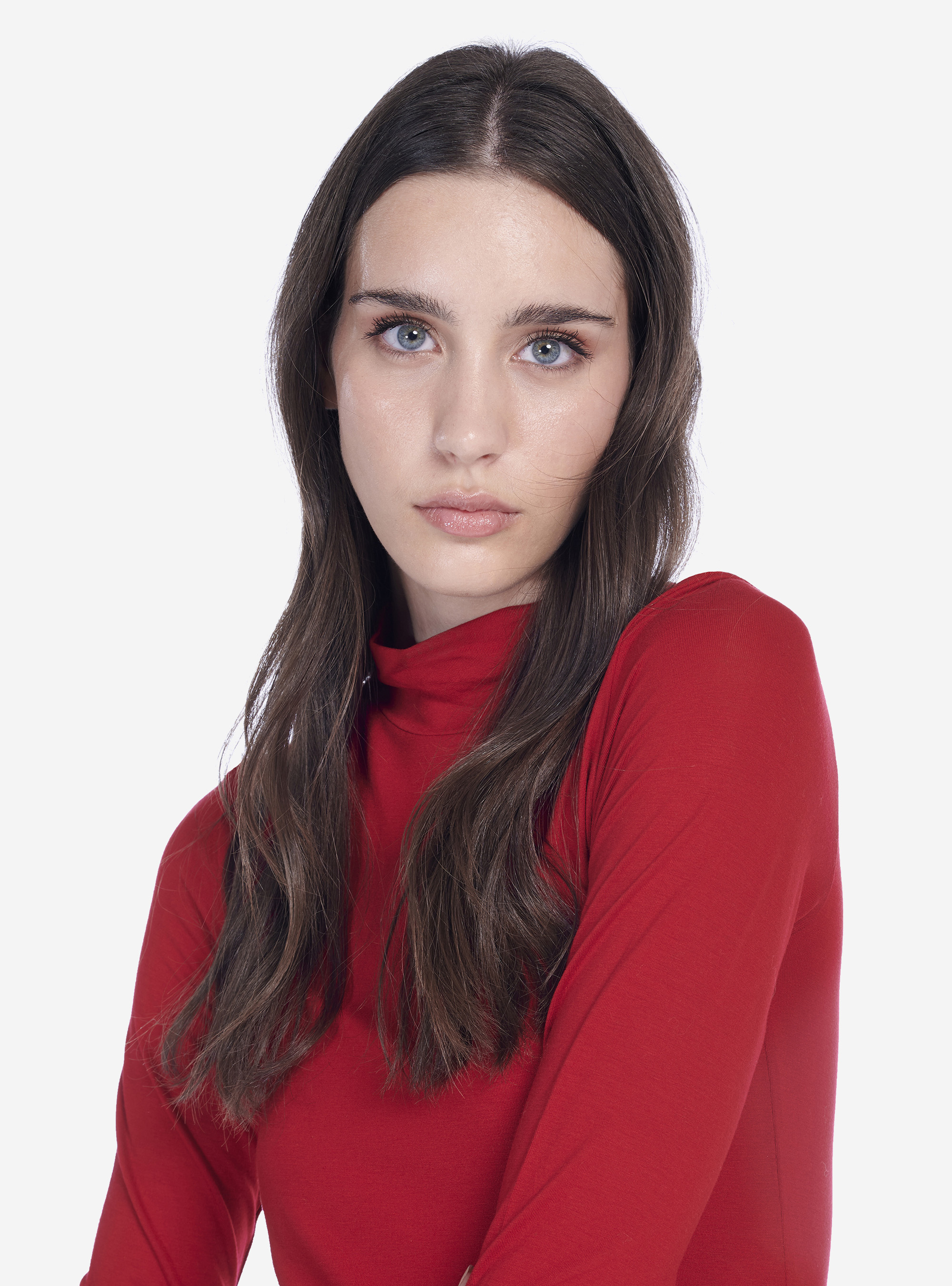 HIGH-NECK PHOSPHORESCENT SHIRT, C4499 RED