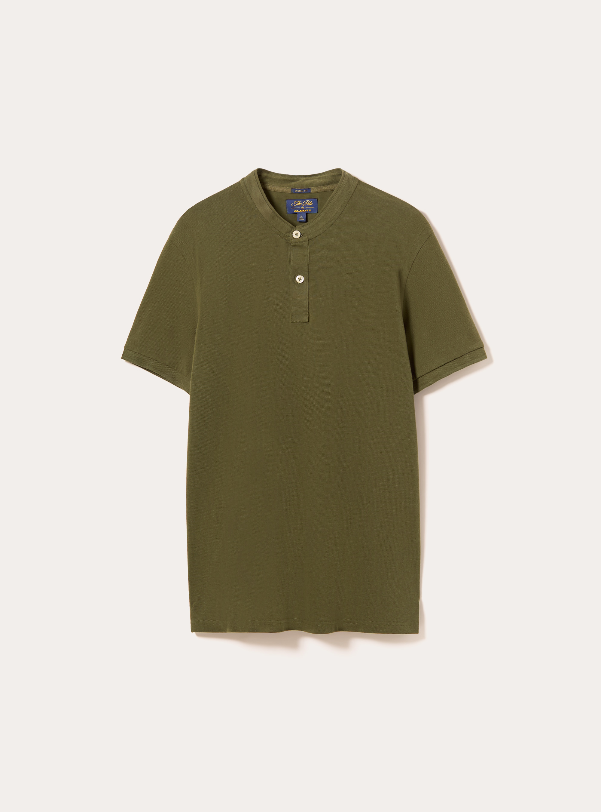 Cotton polo shirt with Korean collar, KY2 KAKY MEDIUM