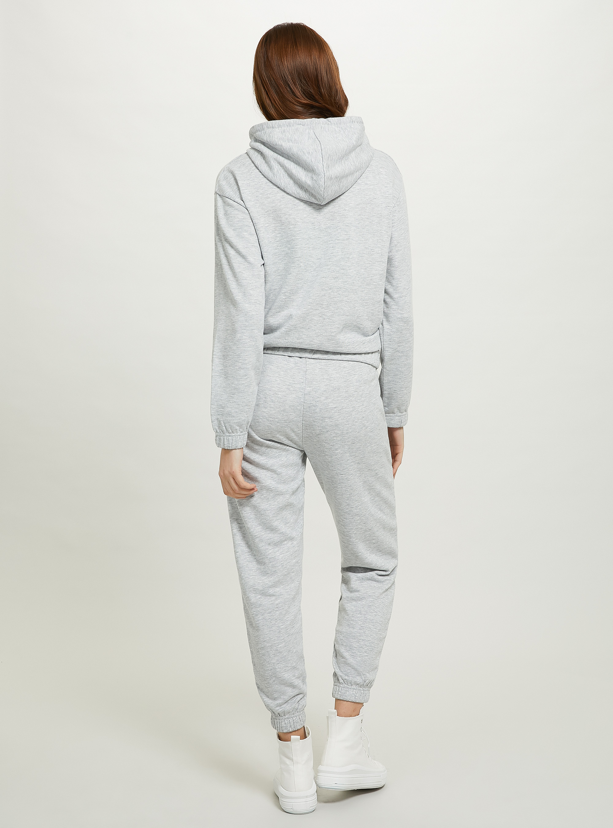 Sudadera College con banda elástica, MGY3 GREY MEL LIGHT