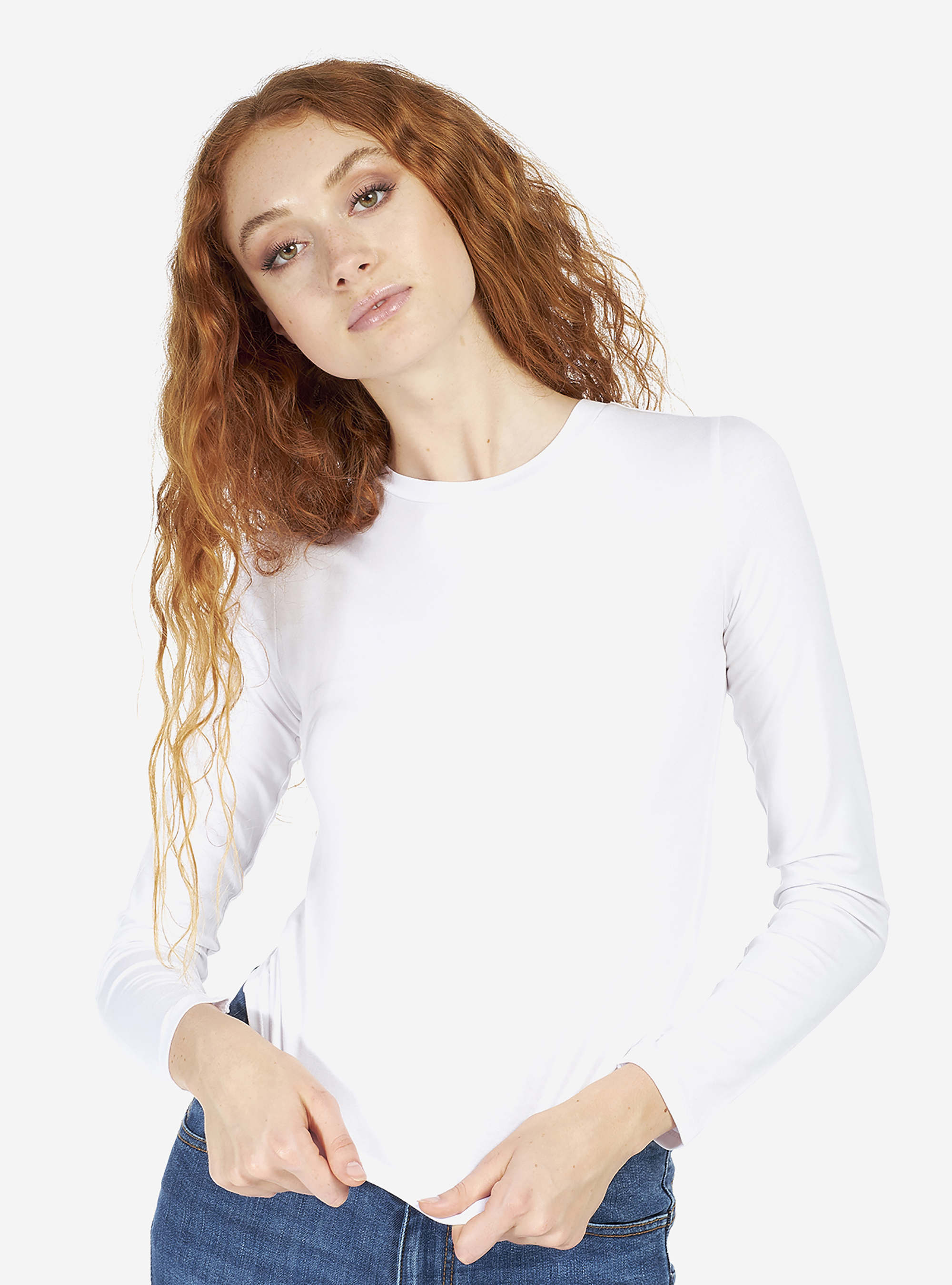 Maglietta stretch comfort fit, BIANCO