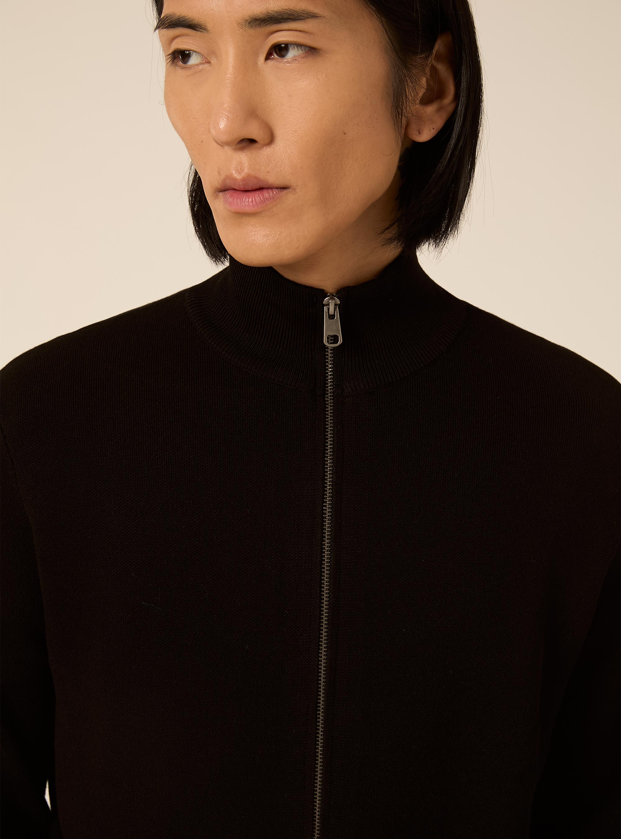 Cardigan in misto viscosa con tasconi, BK1 BLACK