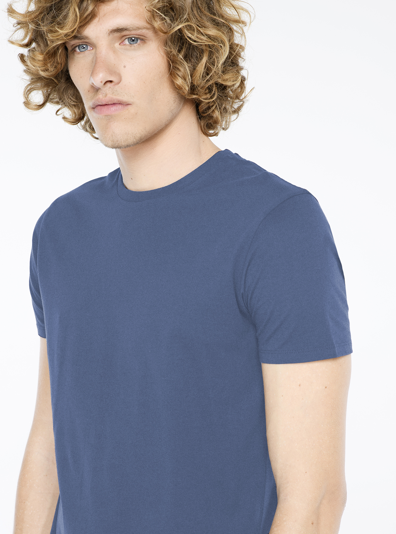 T-shirt tinta unita, C0221 BLUE MELANGE