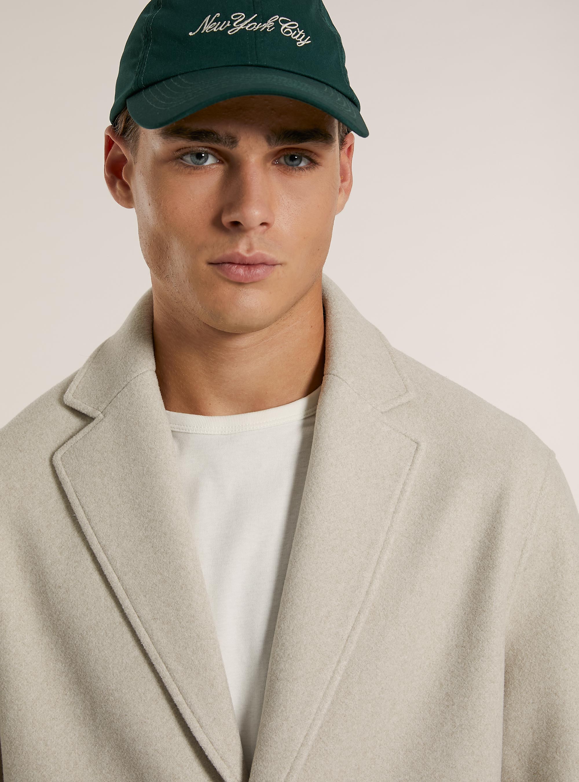 Single-breasted coat, MBG3 BEIGE MEL LIGHT