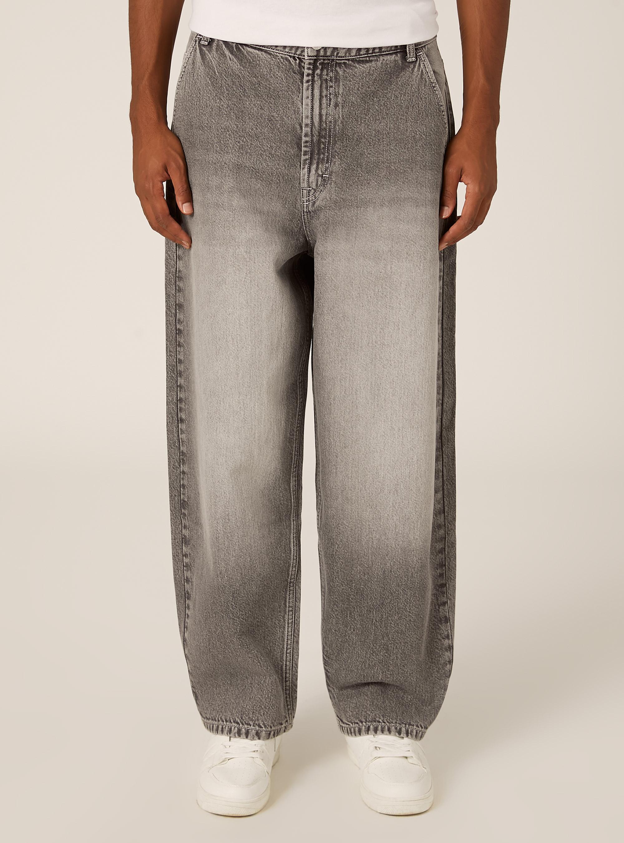 Jeans skater coupe ample, D00G GREY