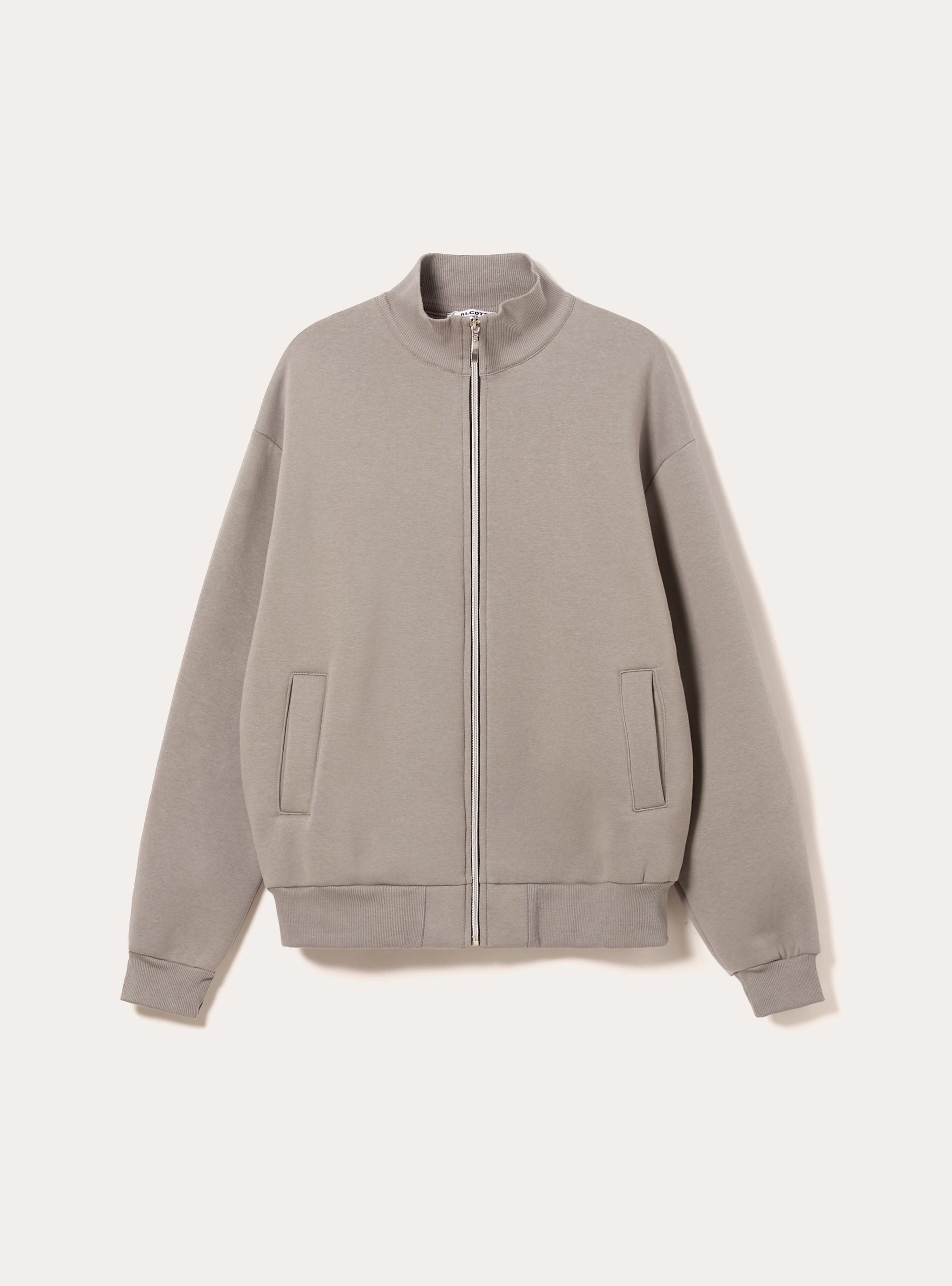 Cardigan con cerniera mezzocollo, GY2 GREY MEDIUM