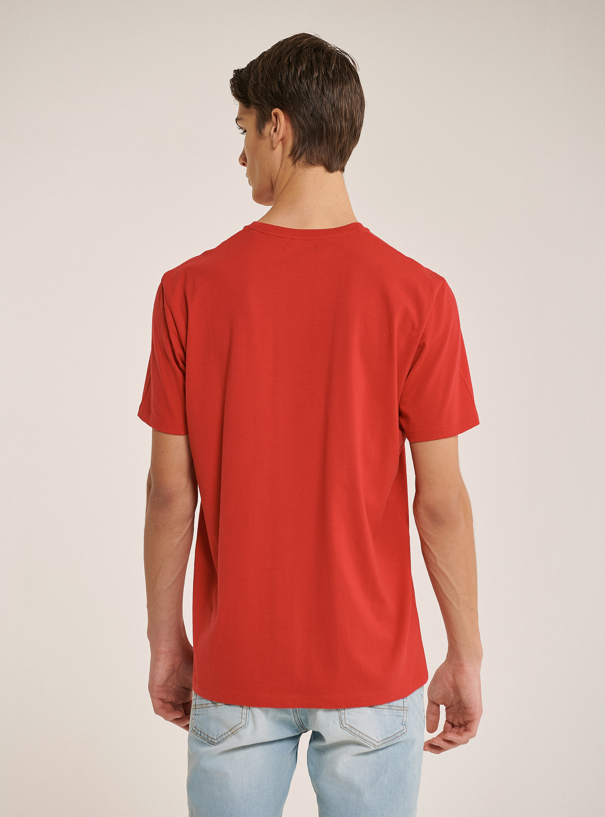 T-shirt en coton avec impression du lettrage ''California''., C3393 RED