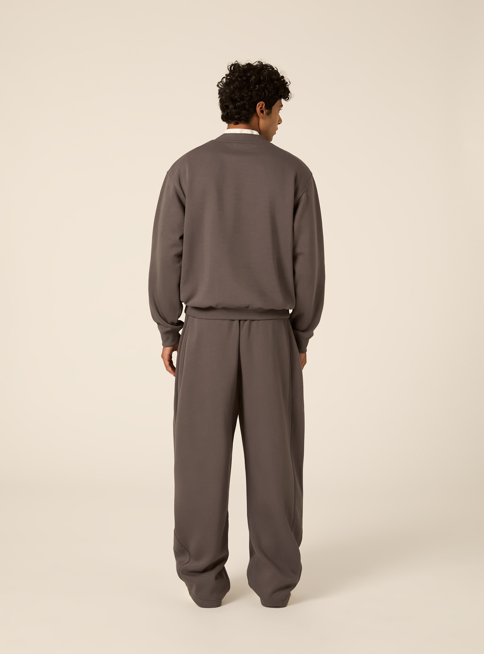 Sweat col rond basique coupe boxy, GY1 GREY DARK