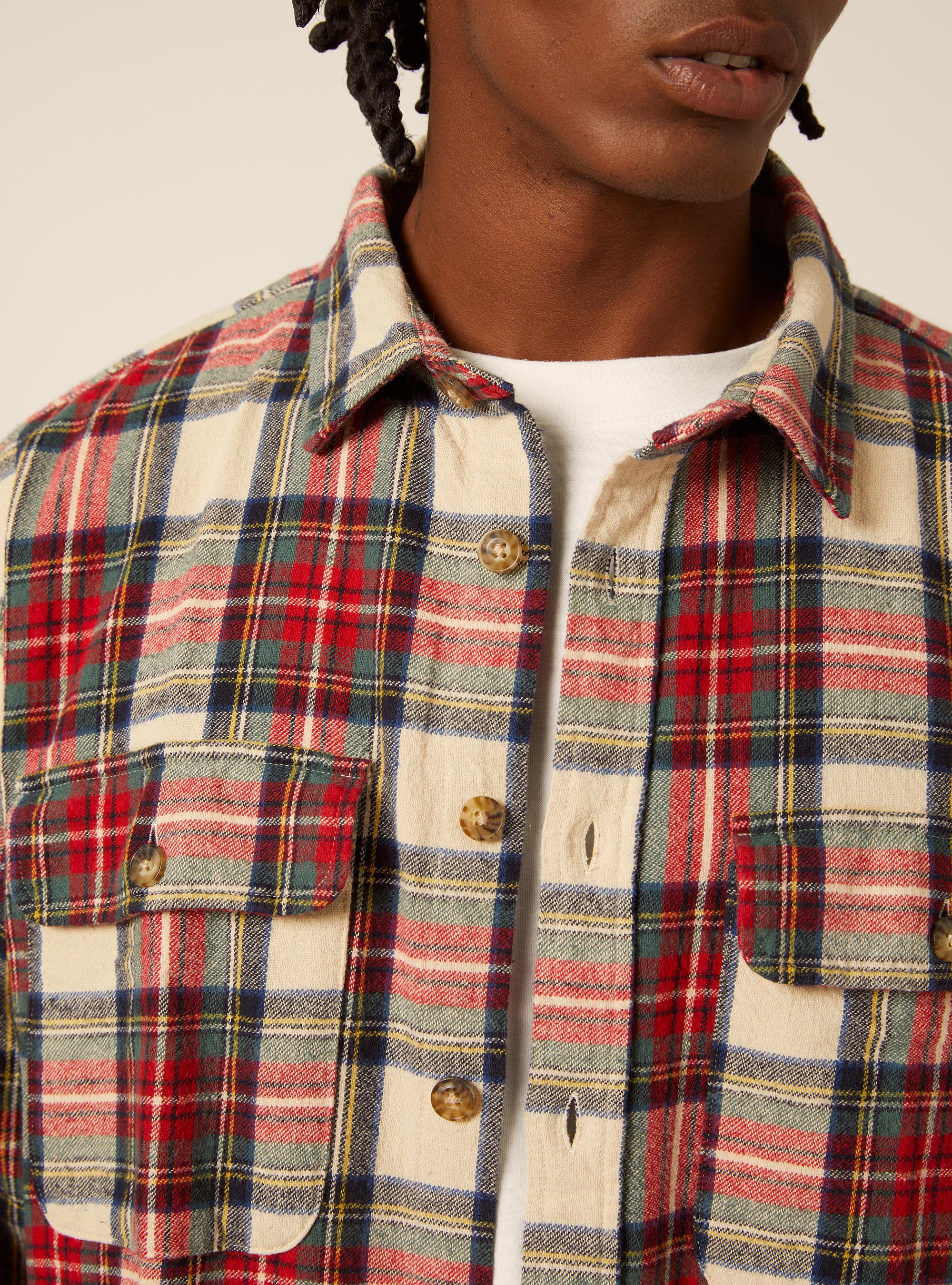 Camicia flanella quadri, WH2 WHITE