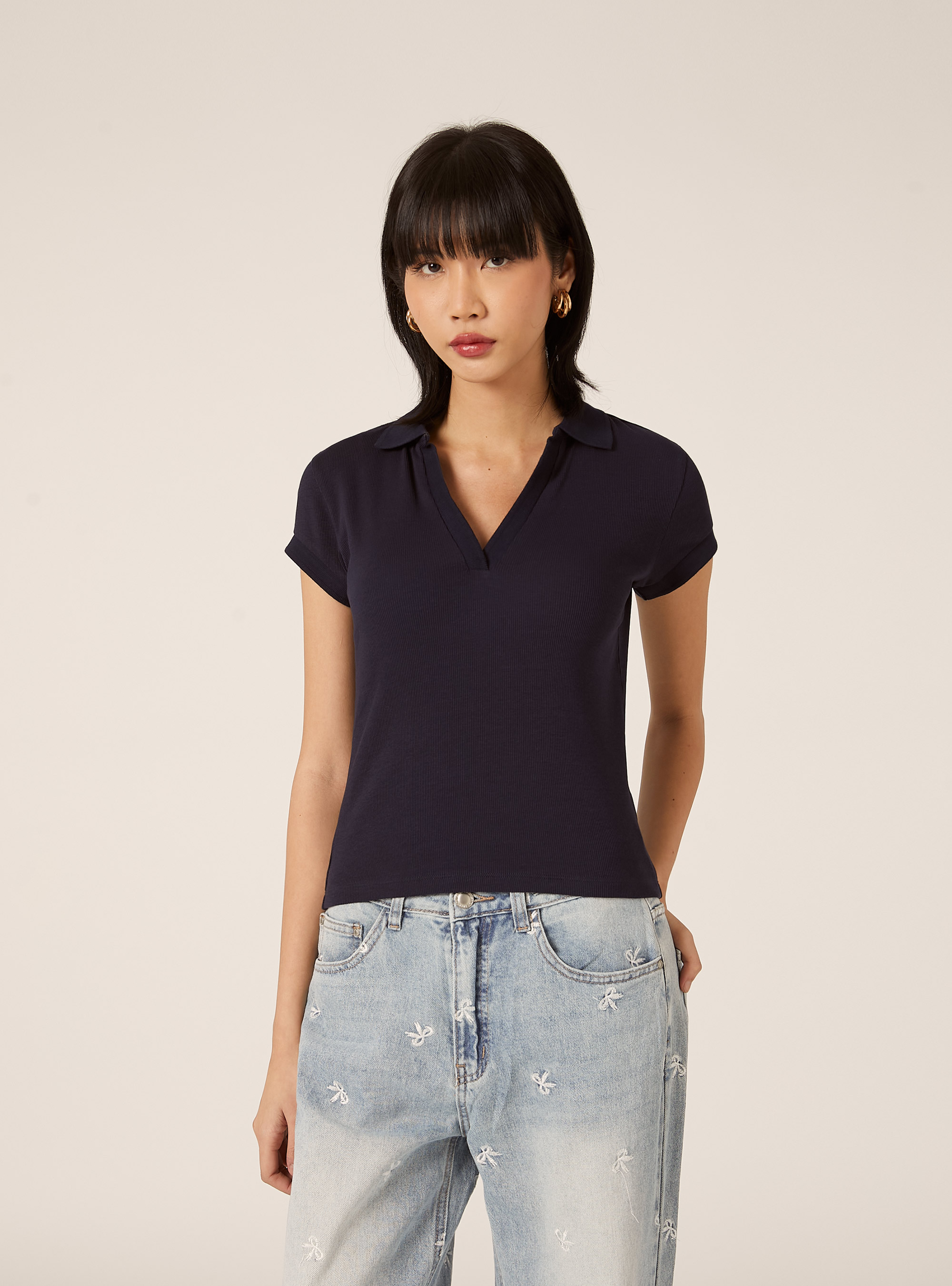 Polo a coste, NA2 NAVY MEDIUM