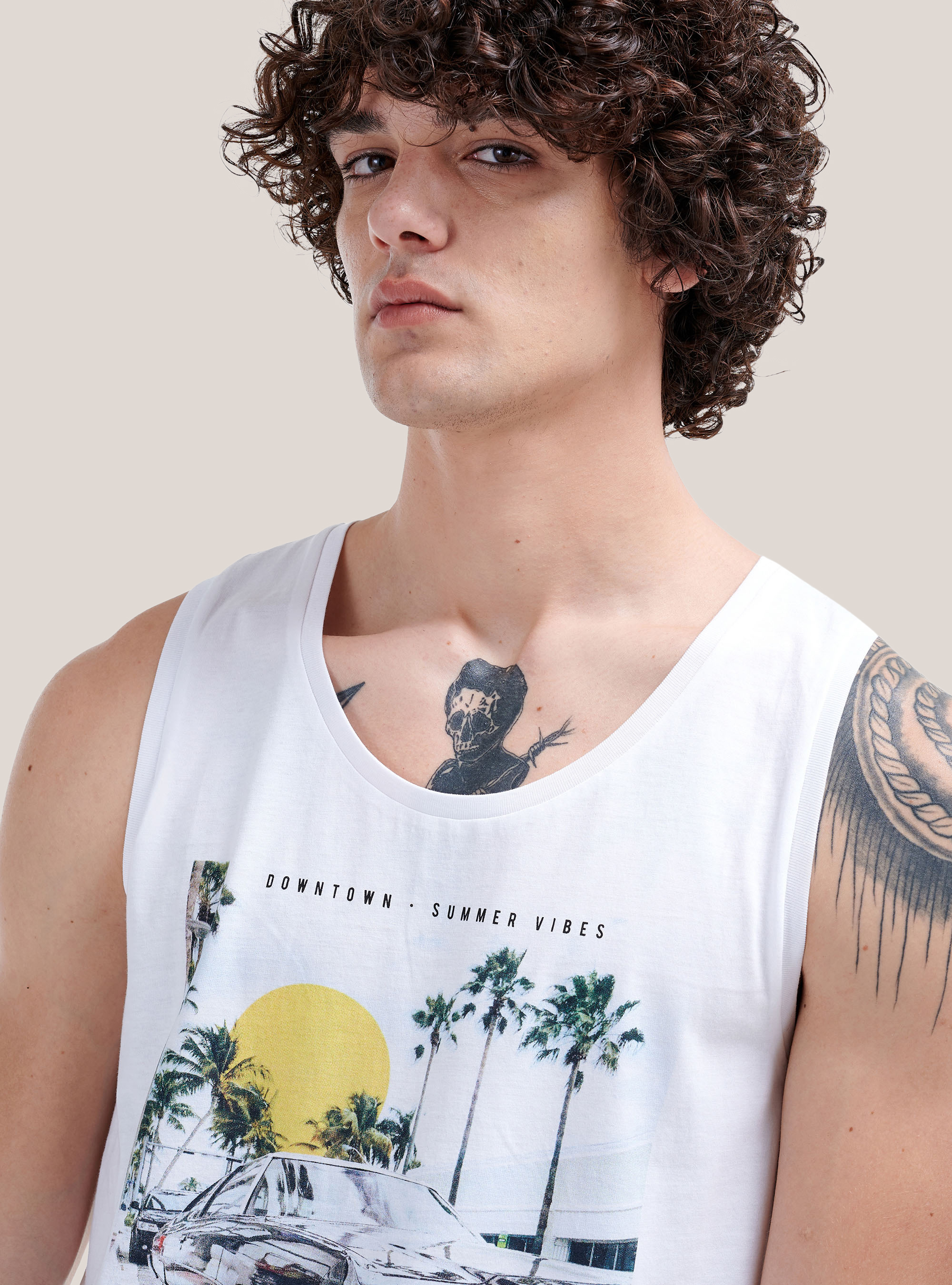 Tanktop mit Sommermotiven, C099 WHITE