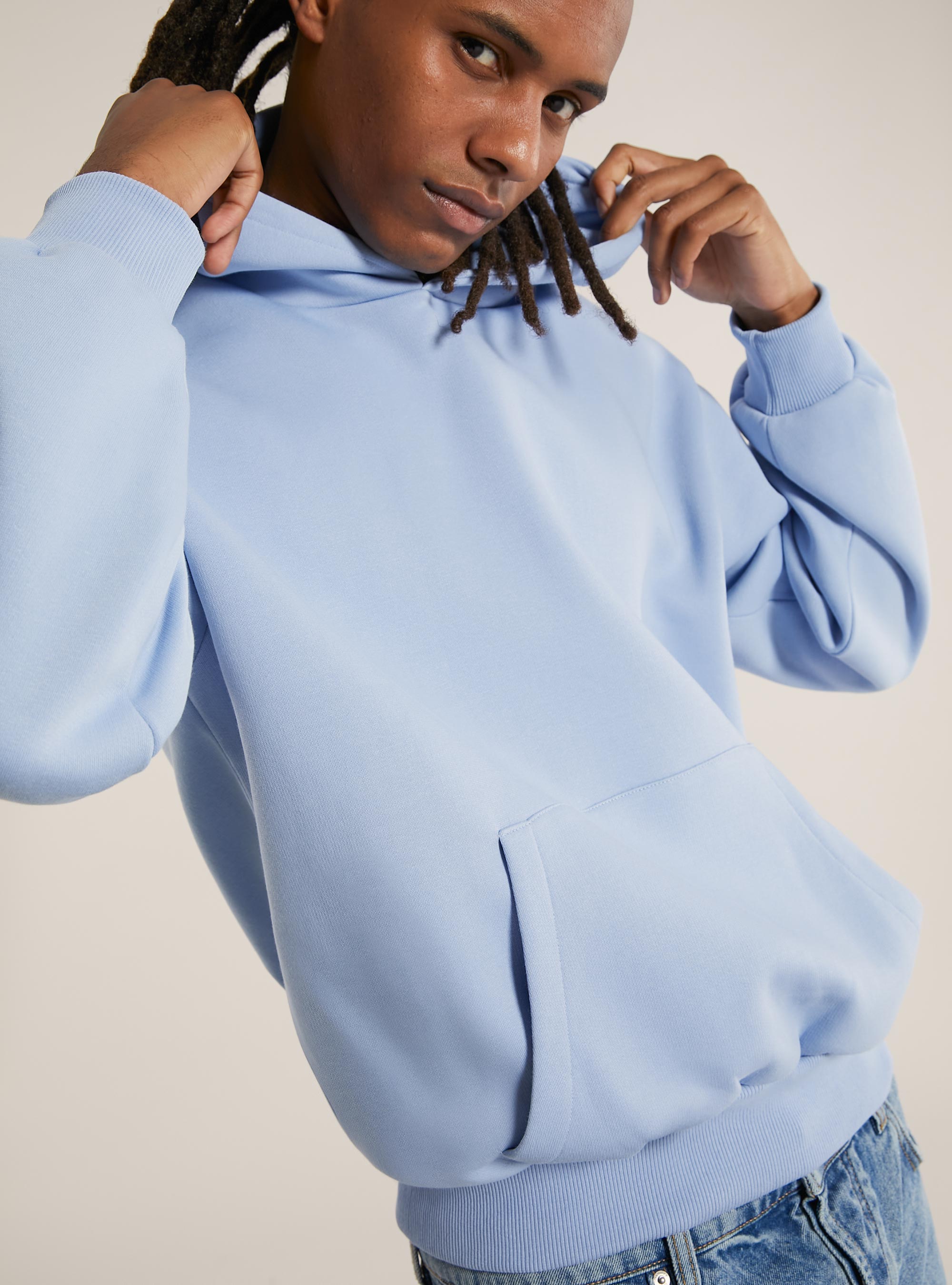 Boxy fit hoodie, AZ3 AZURE LIGHT