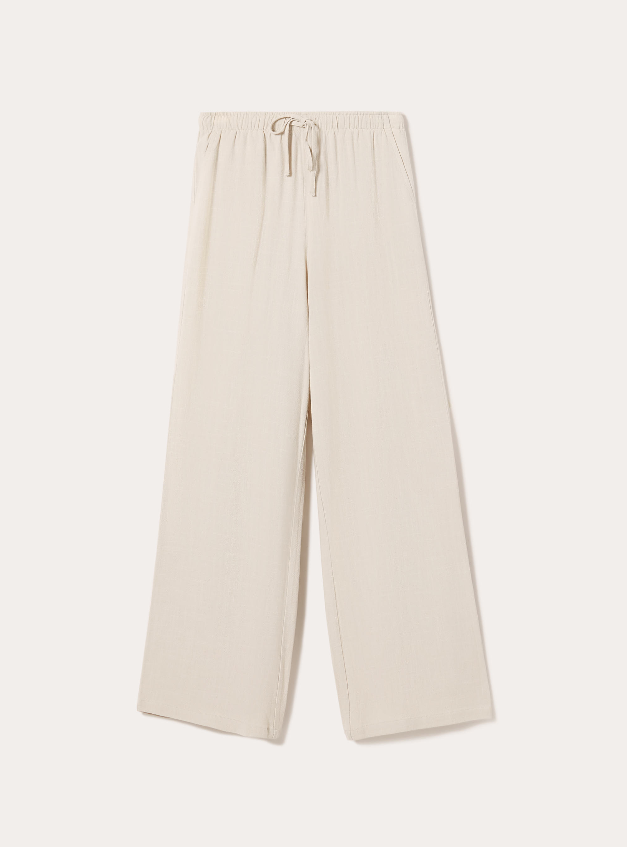 Pantalon palazzo en lin, BG2 BEIGE MEDIUM
