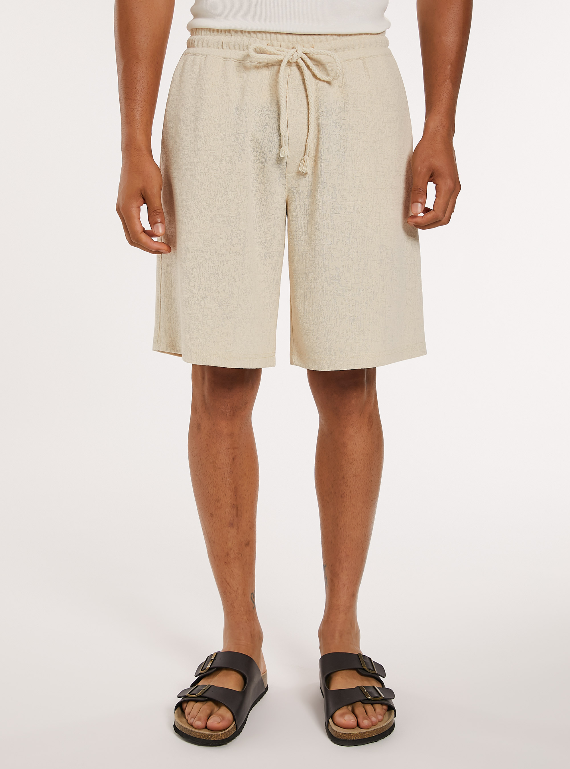 Bermuda testurizzato, CR3 CREAM LIGHT