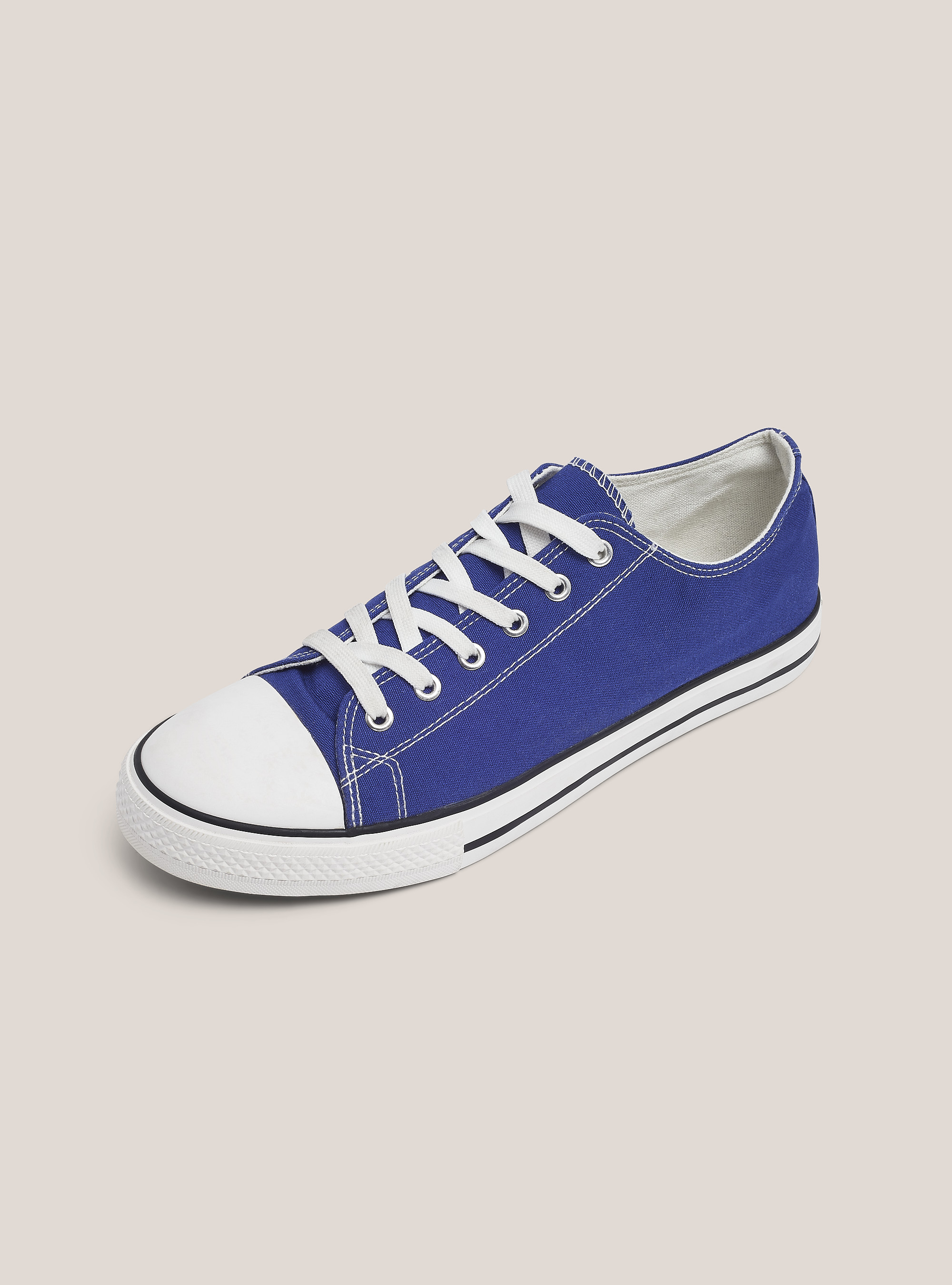 Low trainers in light fabric, C2227 ROYALE