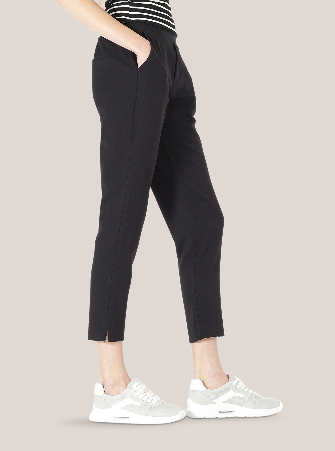 Pantalone tinta unita, C101 BLACK