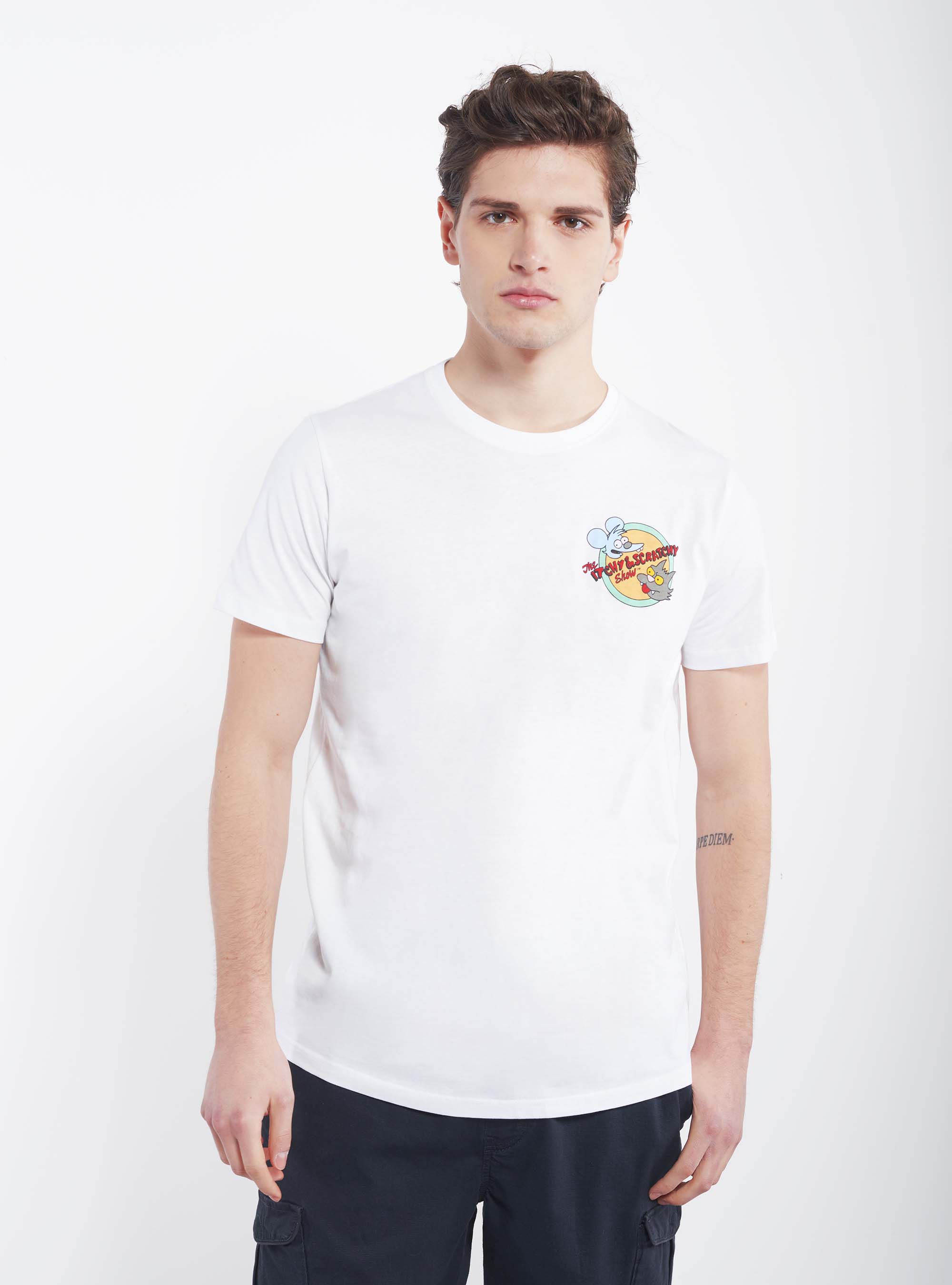 T-shirt "itchy and scratchy", C099 WHITE