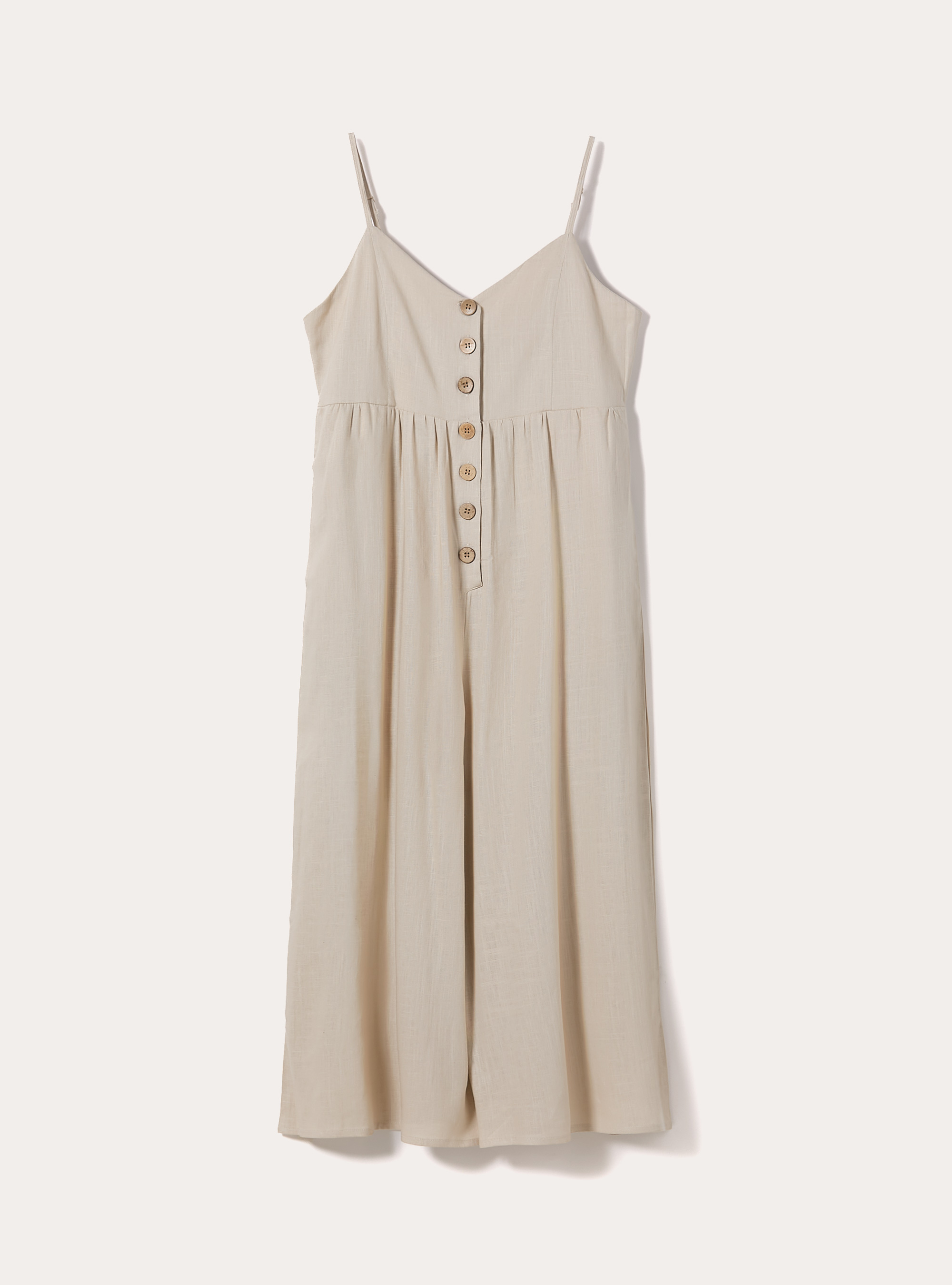Tuta in misto lino, BG2 BEIGE MEDIUM