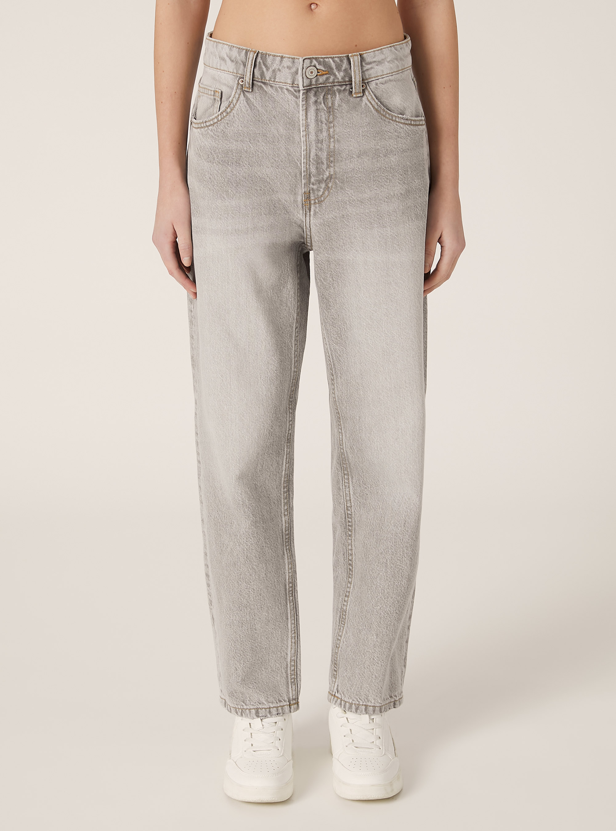 Mom fit jeans, D00G GREY
