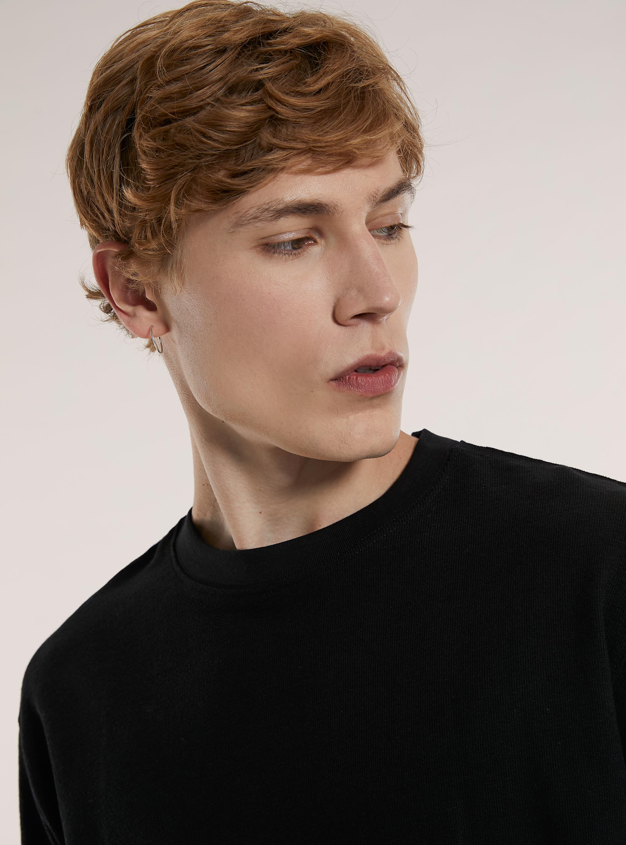 Maglietta boxy fit con texture, BK1 BLACK