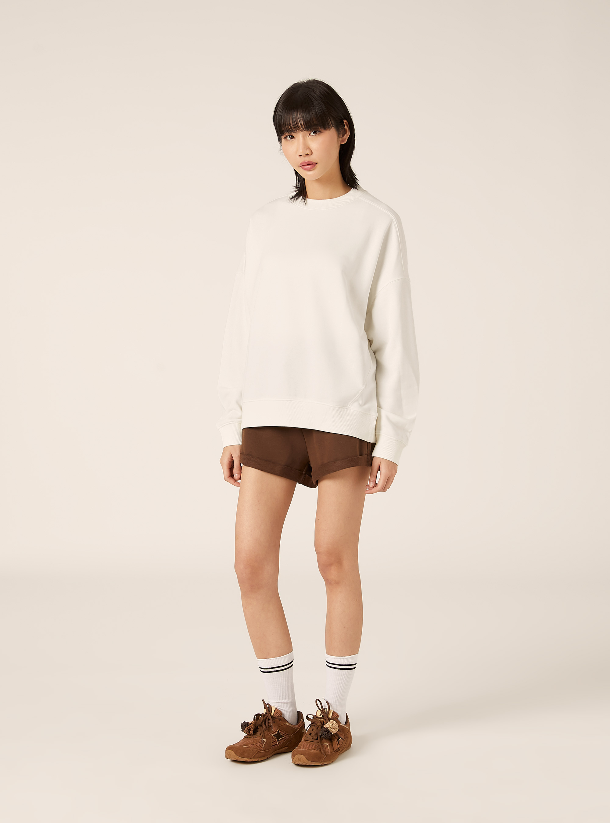 Sweat-shirt basique en coton, WH1 OFF WHITE