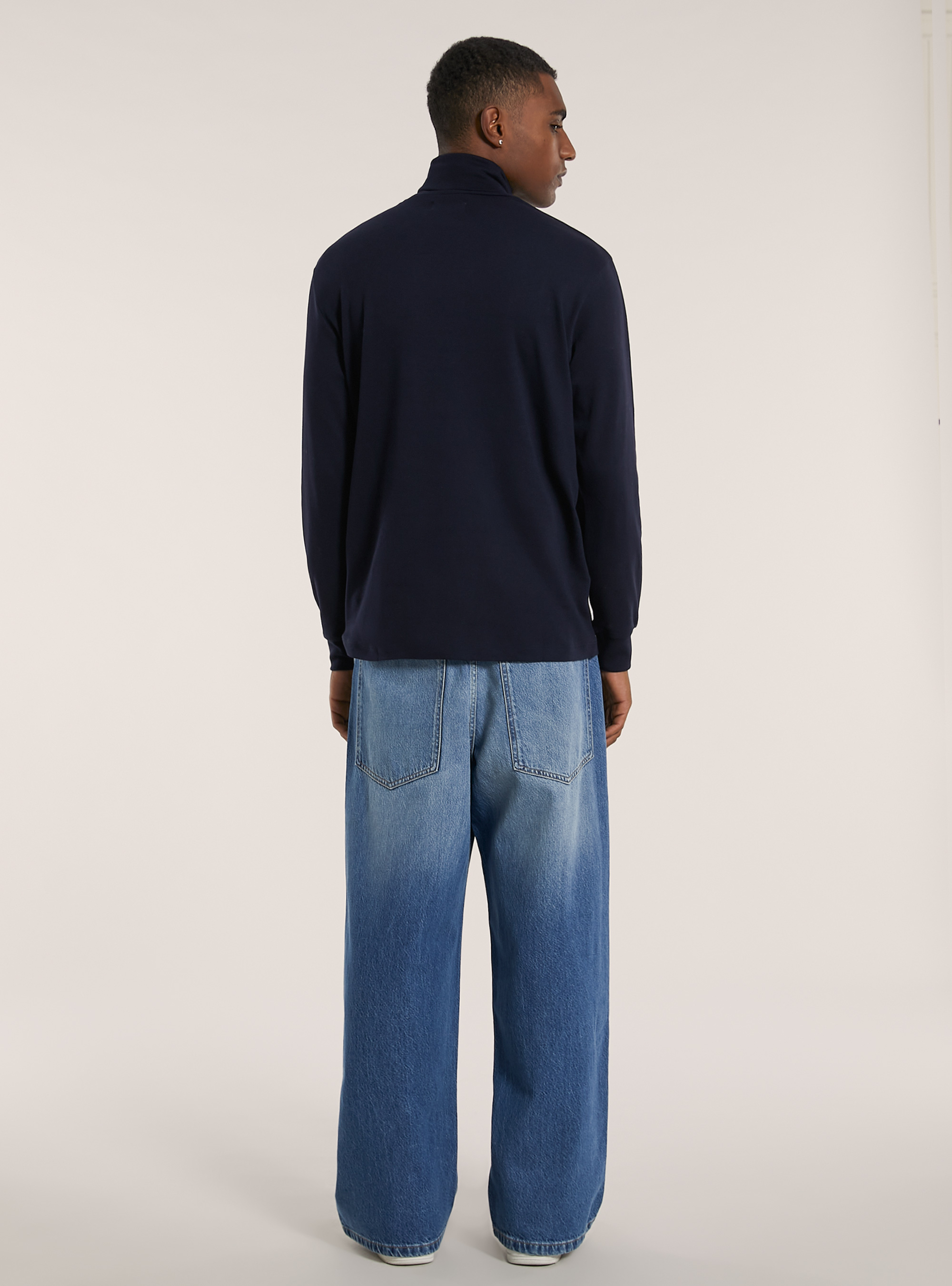 Maglietta a maniche lunghe a collo alto, NA1 NAVY DARK