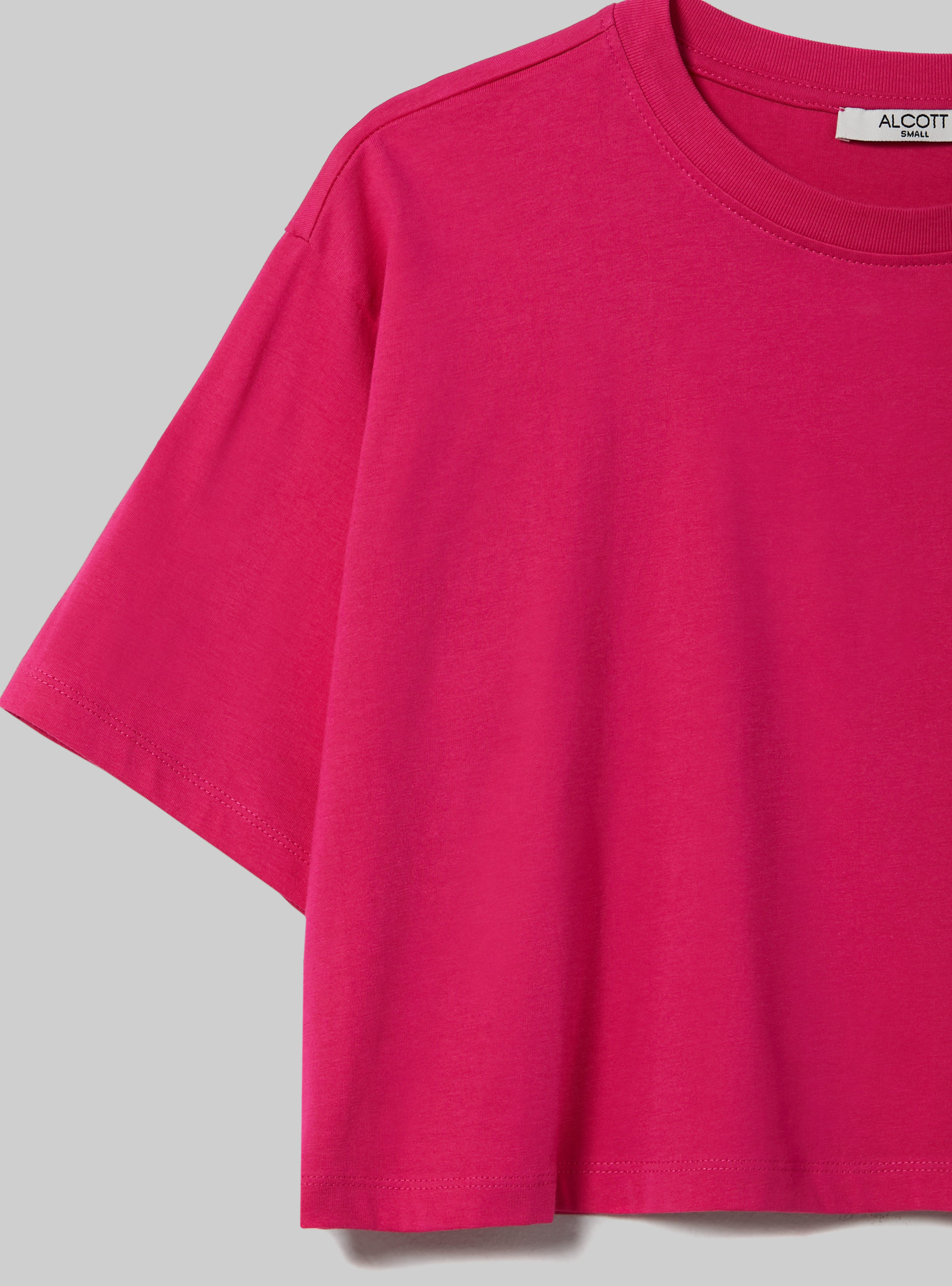 T-shirt en coton court, FX2 FUXIA MEDIUM