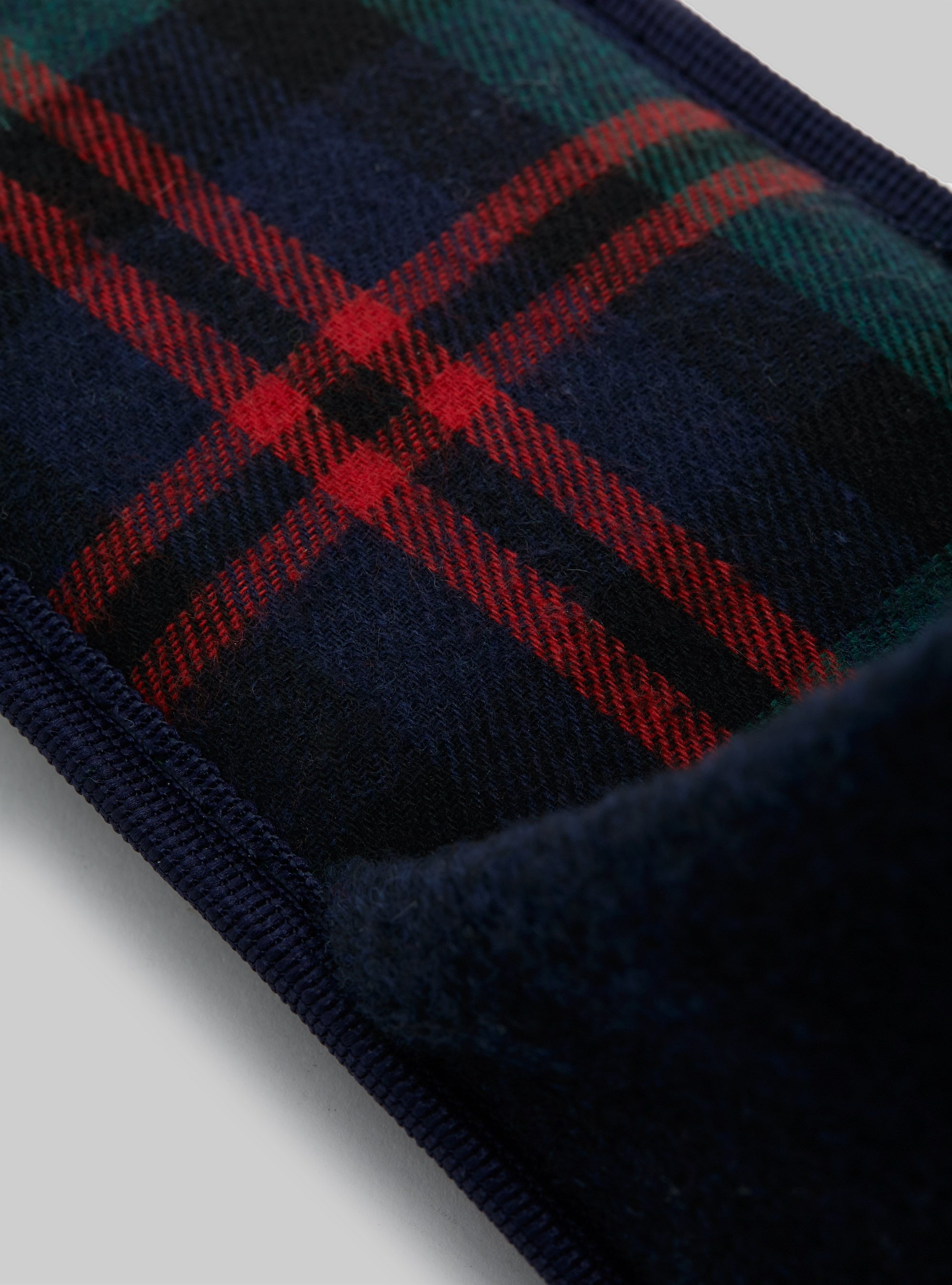 Slippers with tartan lining, NA1 NAVY DARK