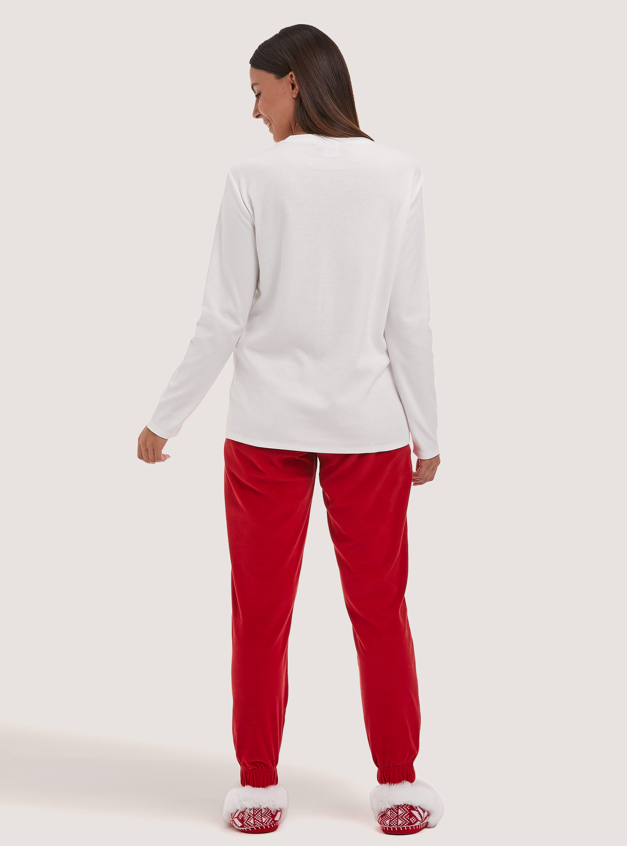 Pigiama mickey & minnie interlock e ciniglia, WH2 WHITE